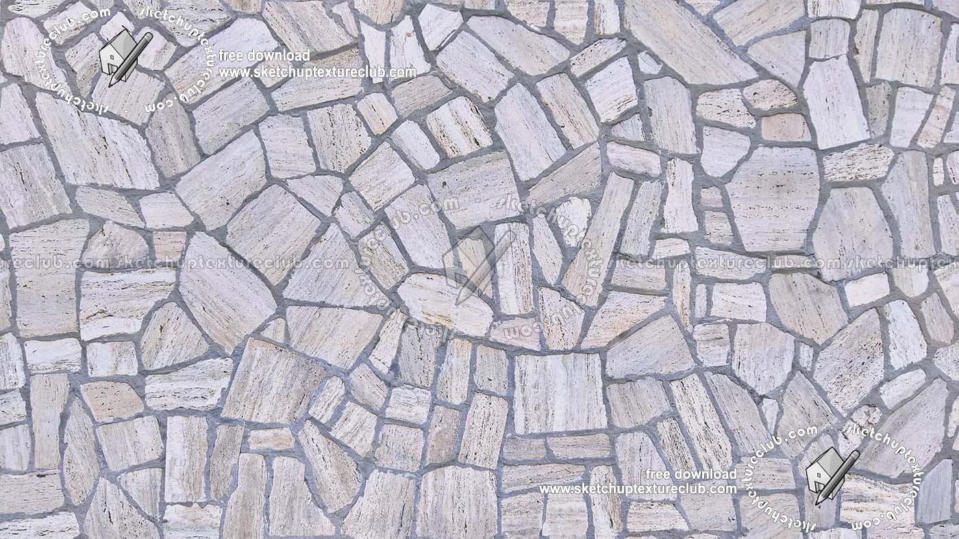 Textures   -   ARCHITECTURE   -   STONES WALLS   -   Claddings stone   -   Exterior  - Travertine flagstones wall cladding texture seamless 19364 (seamless)