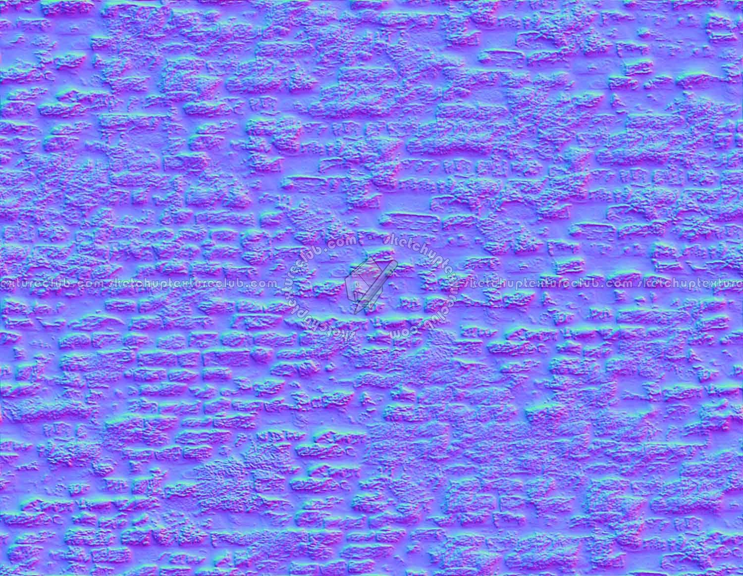 Textures   -   ARCHITECTURE   -   BRICKS   -   Damaged bricks  - Damaged bricks texture seamless 00102 - Normal