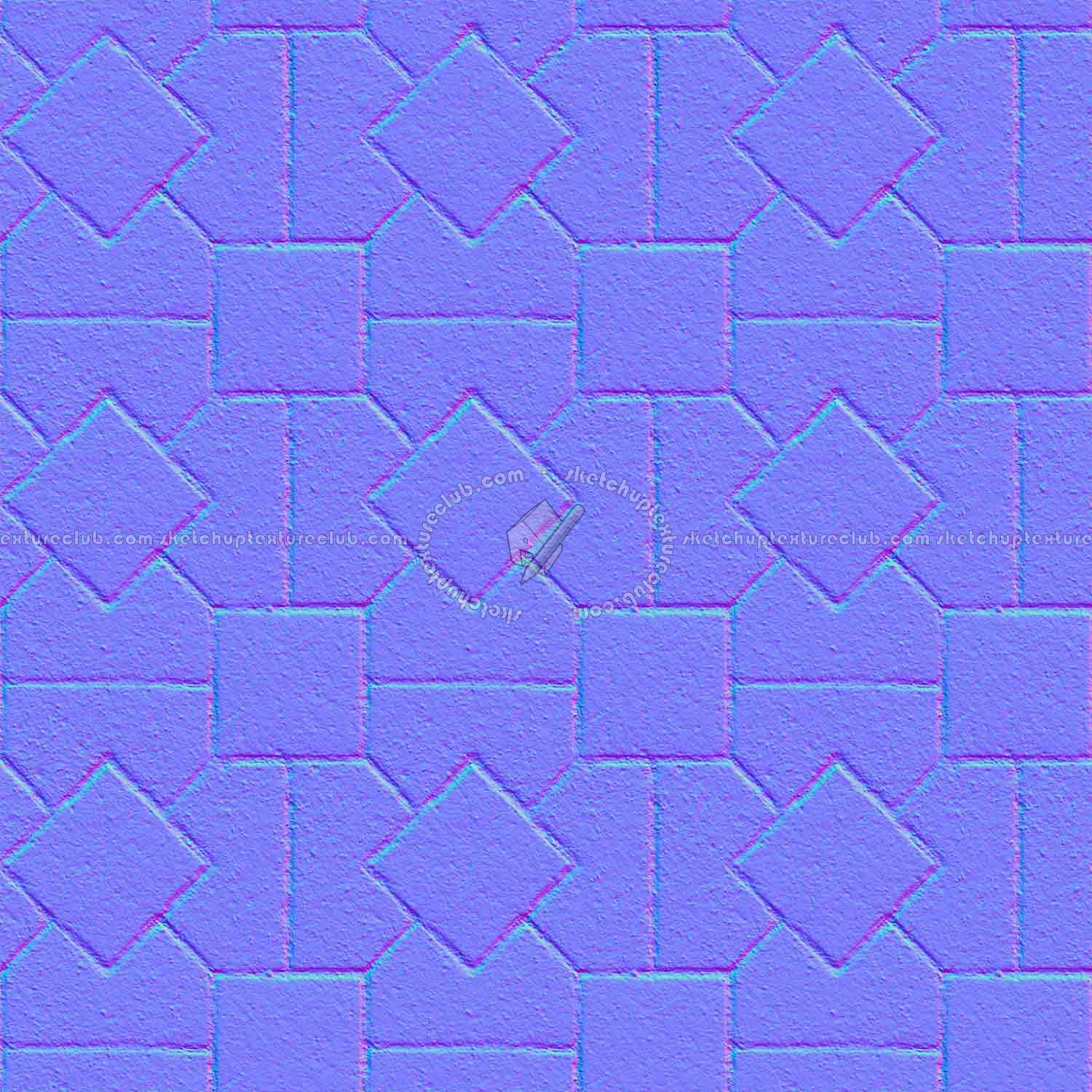 Textures   -   ARCHITECTURE   -   PAVING OUTDOOR   -   Concrete   -   Blocks mixed  - Paving concrete mixed size texture seamless 05625 - Normal