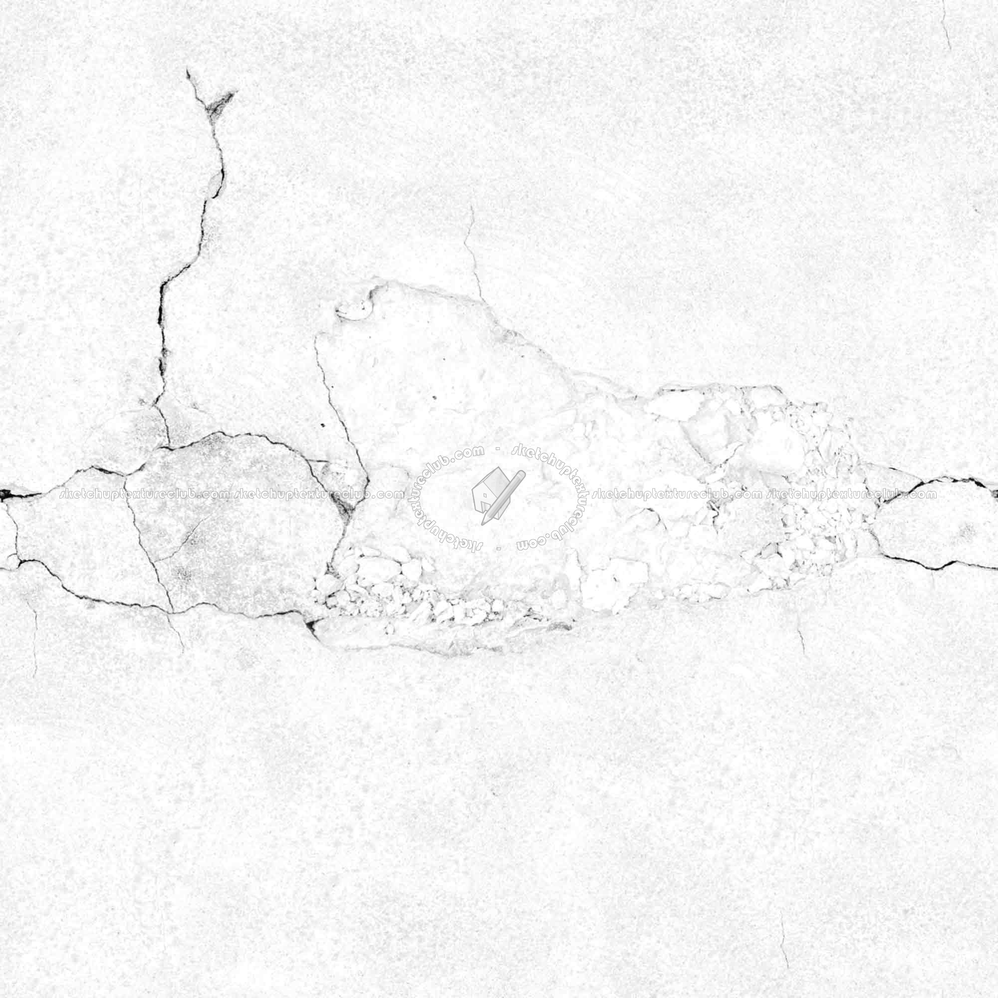 Textures   -   ARCHITECTURE   -   CONCRETE   -   Bare   -   Damaged walls  - Concrete bare damaged texture seamless 01369 - Ambient occlusion