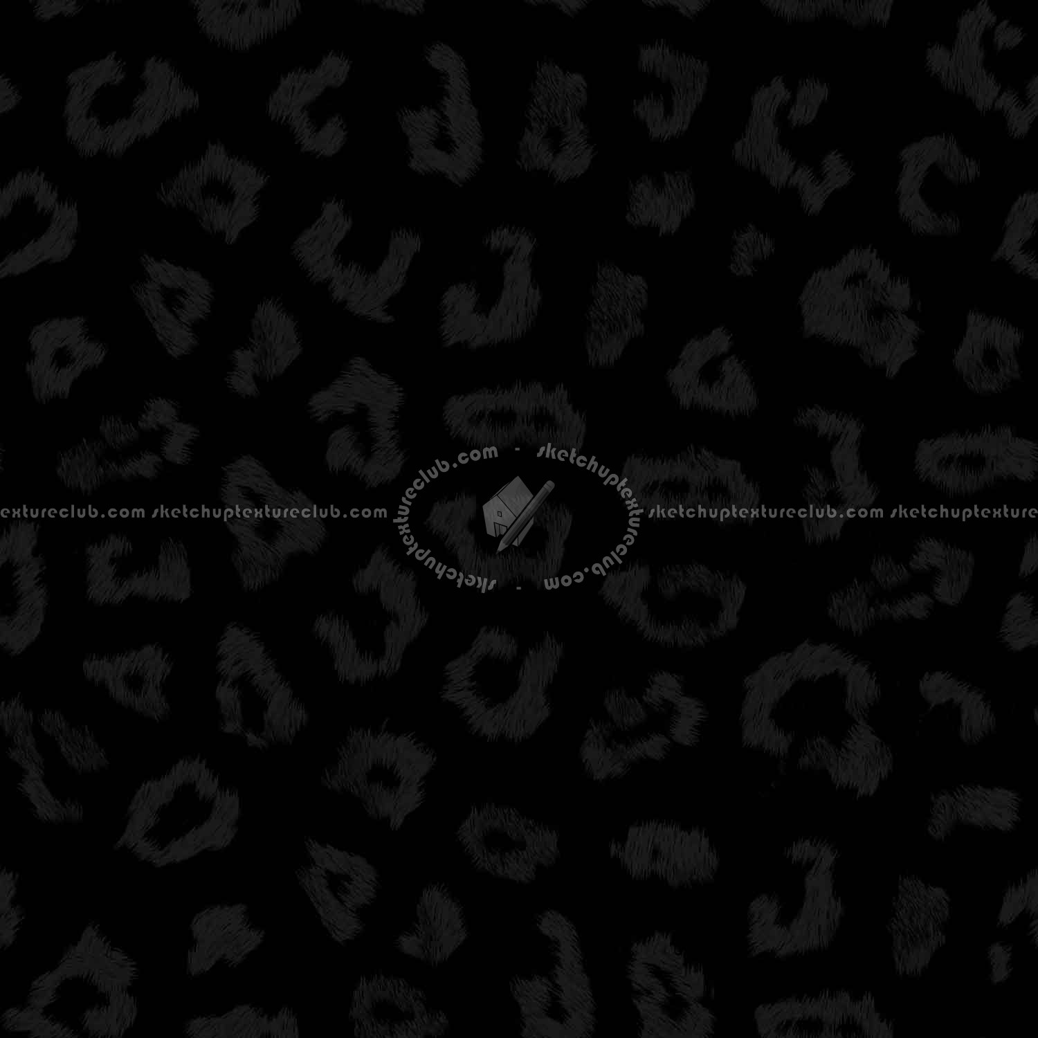 Textures   -   MATERIALS   -   FUR ANIMAL  - Leopard faux fake fur animal texture seamless 09560 - Specular