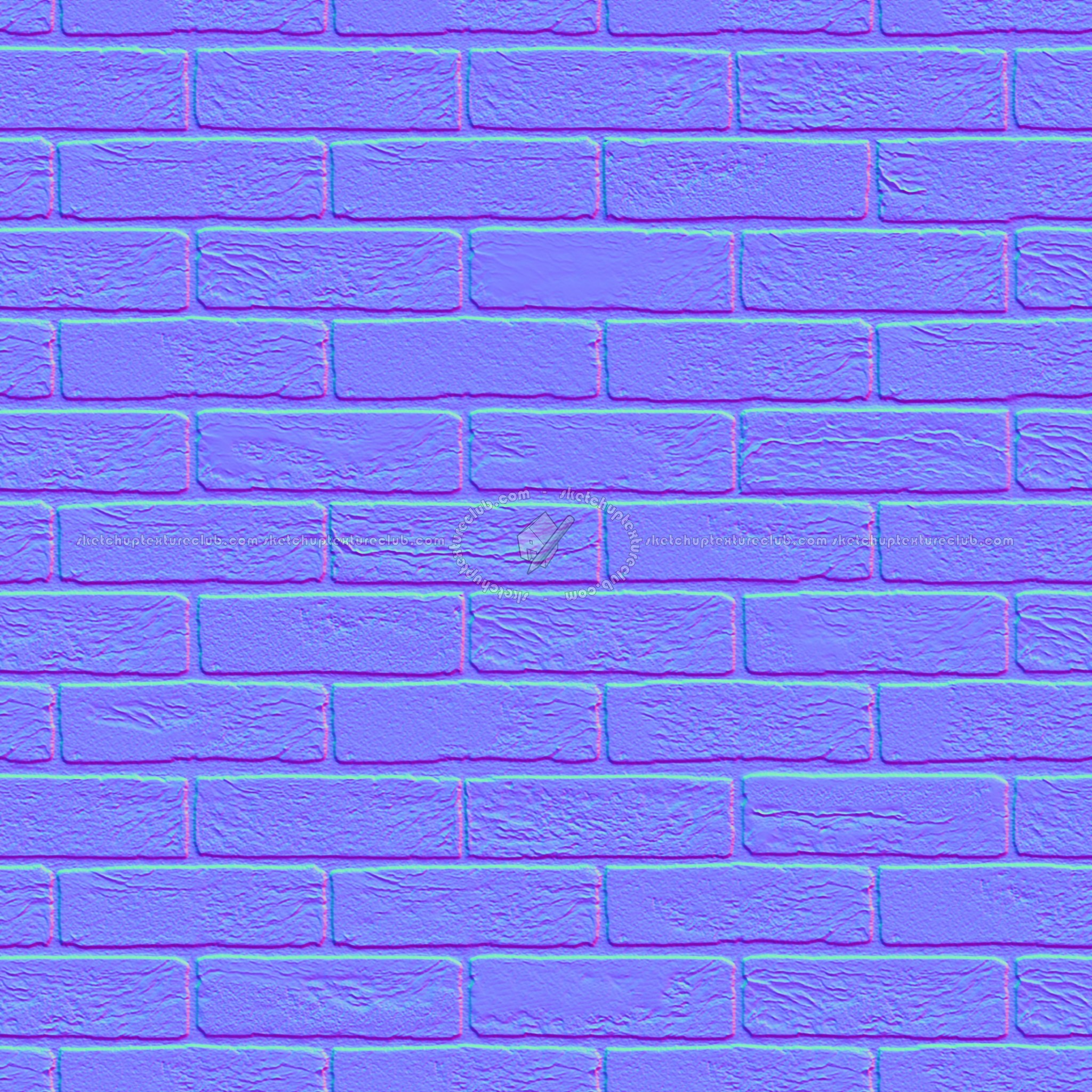 Textures   -   ARCHITECTURE   -   BRICKS   -   Facing Bricks   -   Rustic  - Rustic brick texture seamless 00183 - Normal