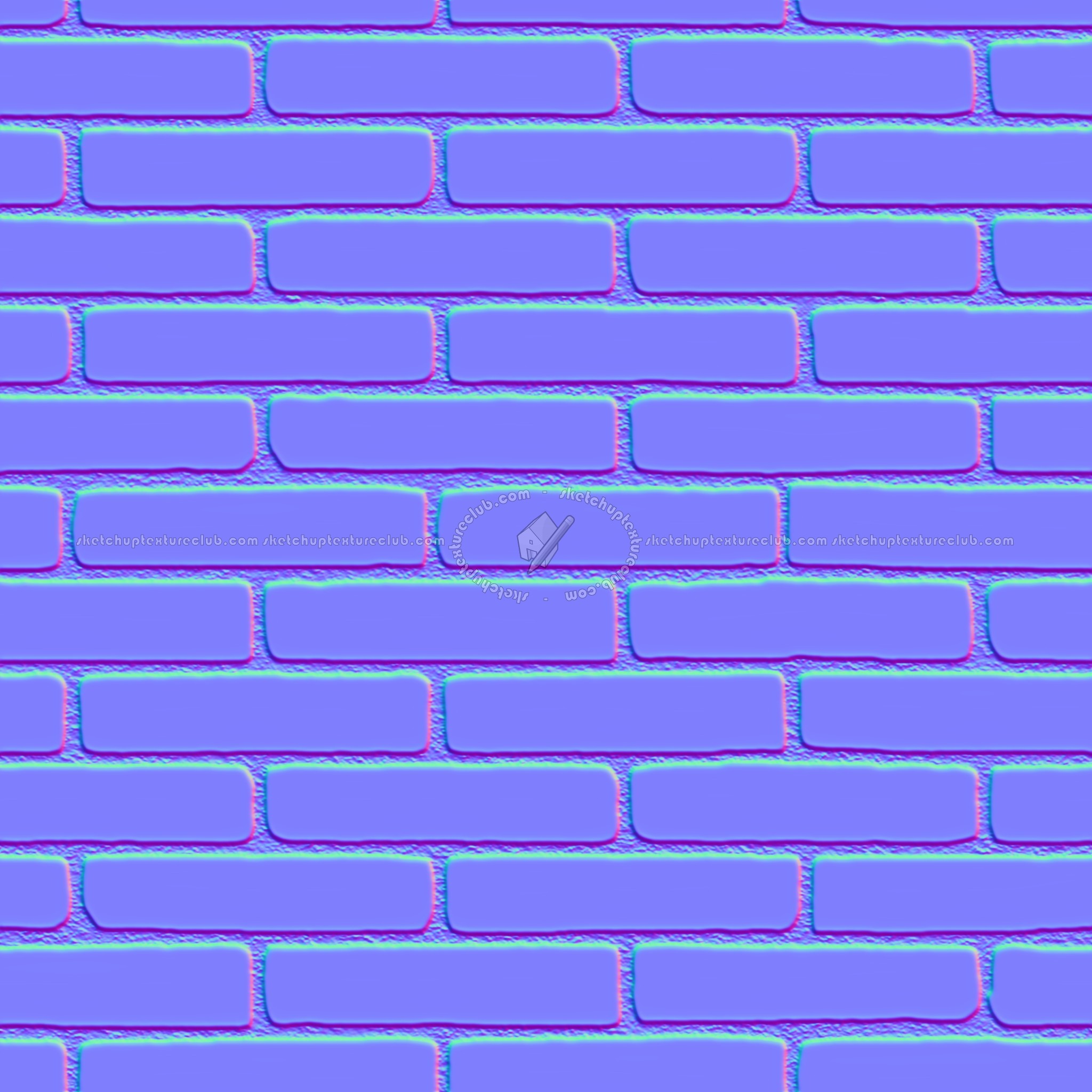 Textures   -   ARCHITECTURE   -   BRICKS   -   Colored Bricks   -   Smooth  - Texture colored bricks smooth seamless 00061 - Normal