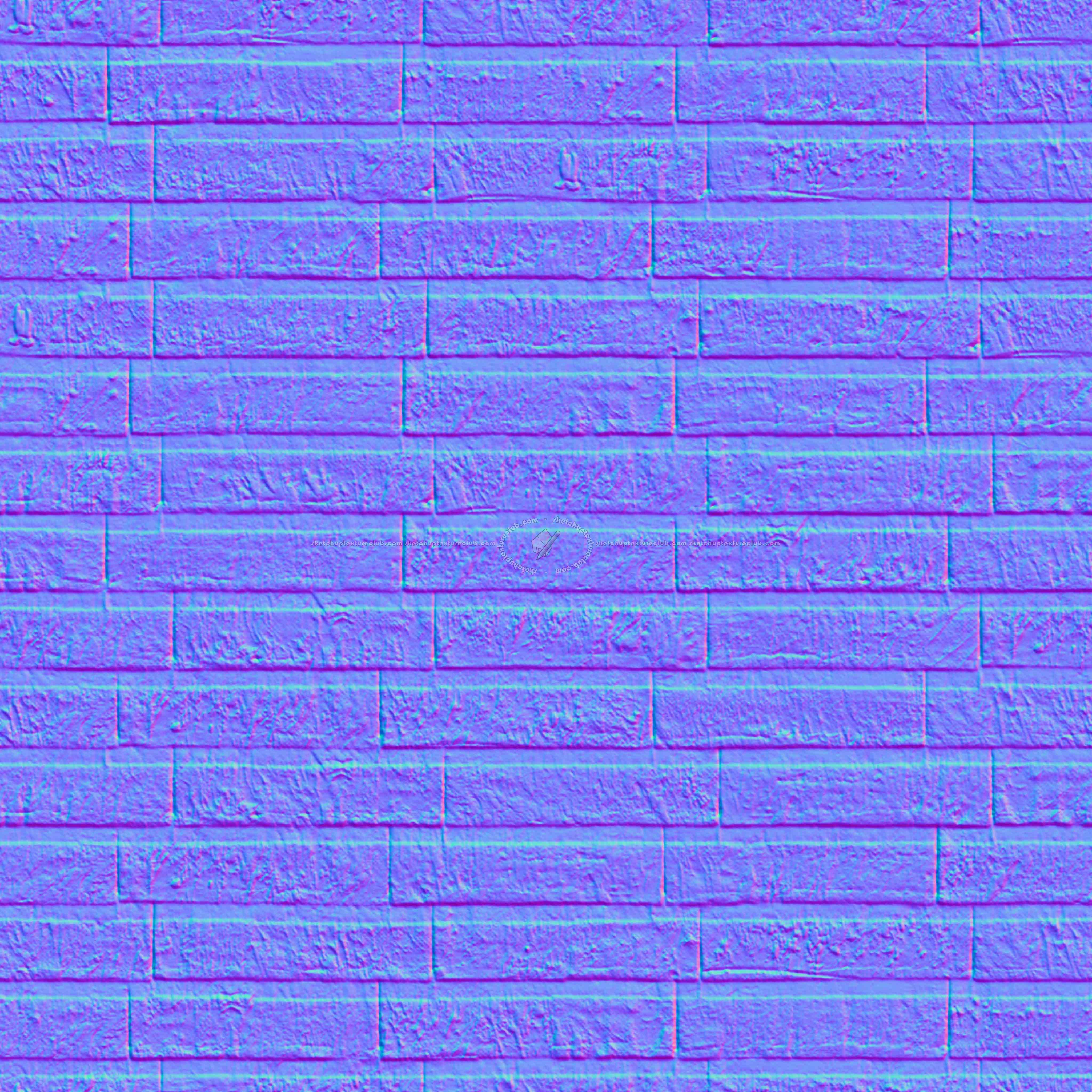 Textures   -   ARCHITECTURE   -   WALLS TILE OUTSIDE  - Wall cladding bricks PBR texture seamless 21459 - Normal