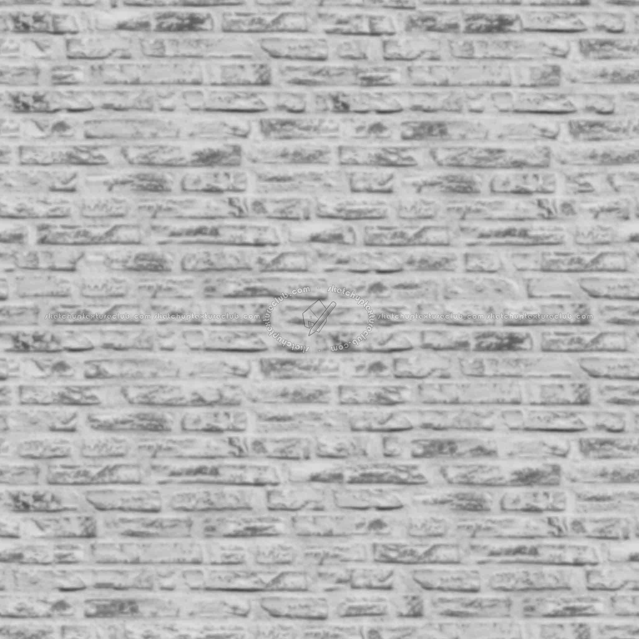 Textures   -   ARCHITECTURE   -   BRICKS   -   White Bricks  - White bricks texture seamless 00499 - Displacement