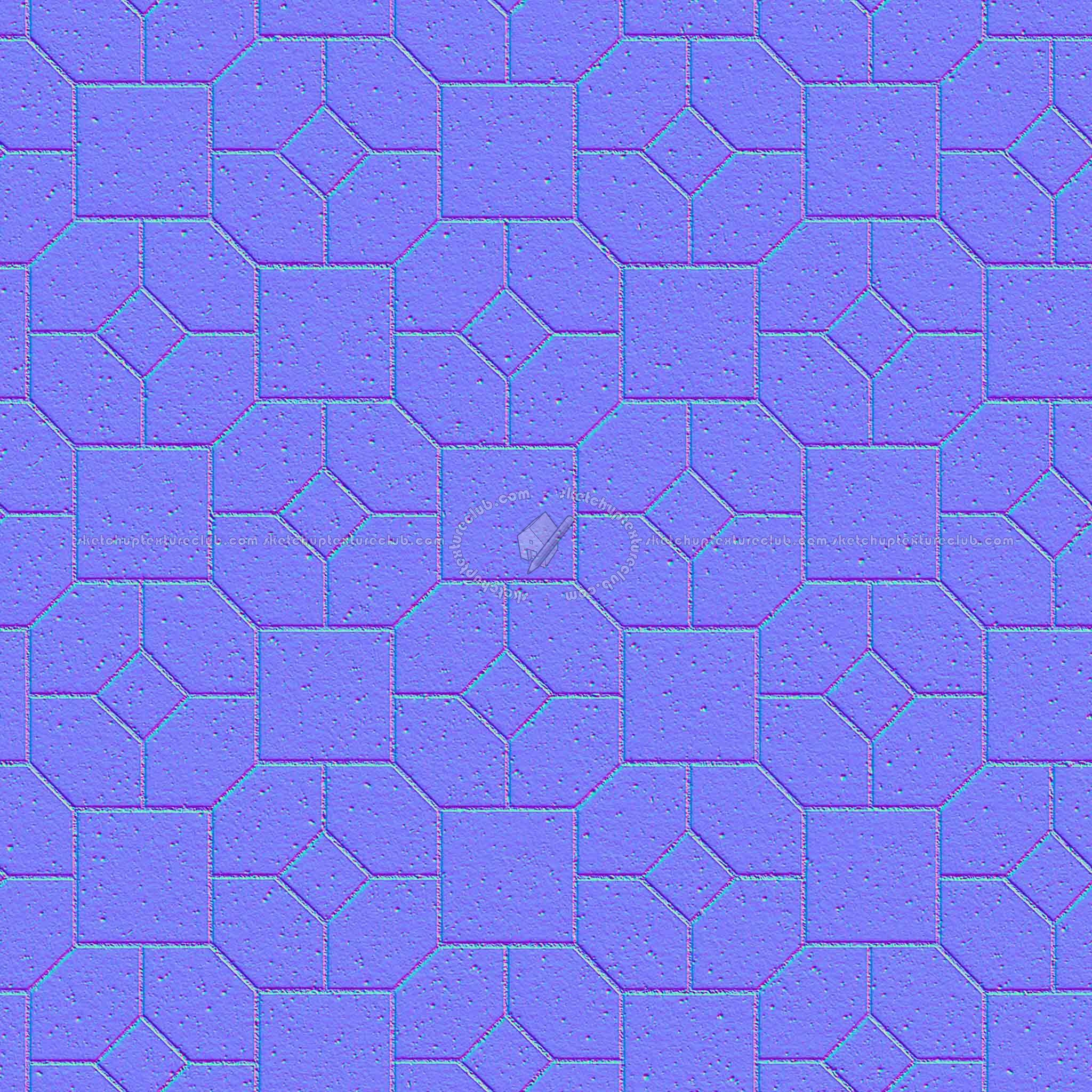 Textures   -   ARCHITECTURE   -   PAVING OUTDOOR   -   Pavers stone   -   Blocks mixed  - Pavers stone mixed size texture seamless 06186 - Normal