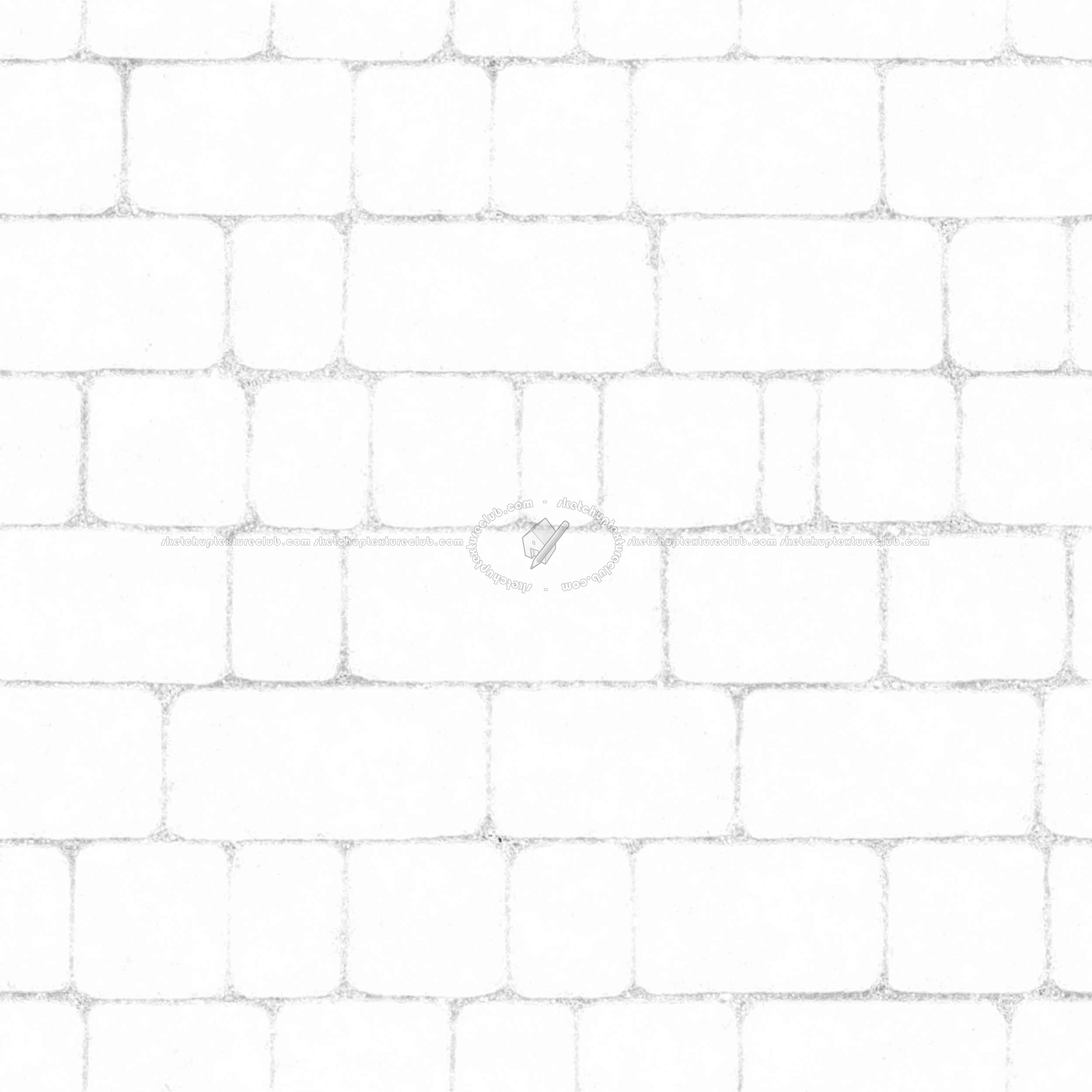Textures   -   ARCHITECTURE   -   ROADS   -   Paving streets   -   Cobblestone  - Street paving cobblestone texture seamless 07432 - Ambient occlusion