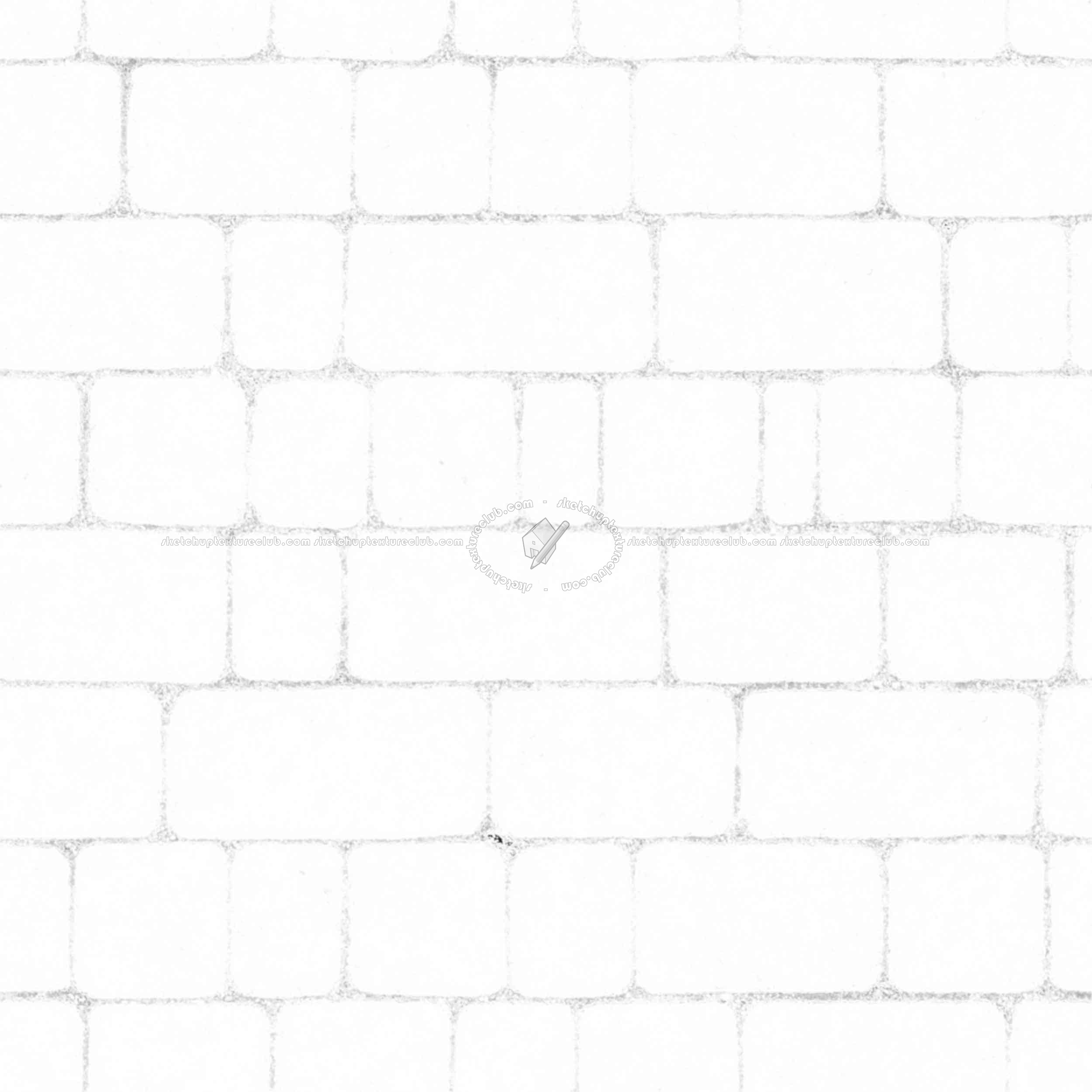 Textures   -   ARCHITECTURE   -   ROADS   -   Paving streets   -   Cobblestone  - Street paving cobblestone texture seamless 07433 - Ambient occlusion