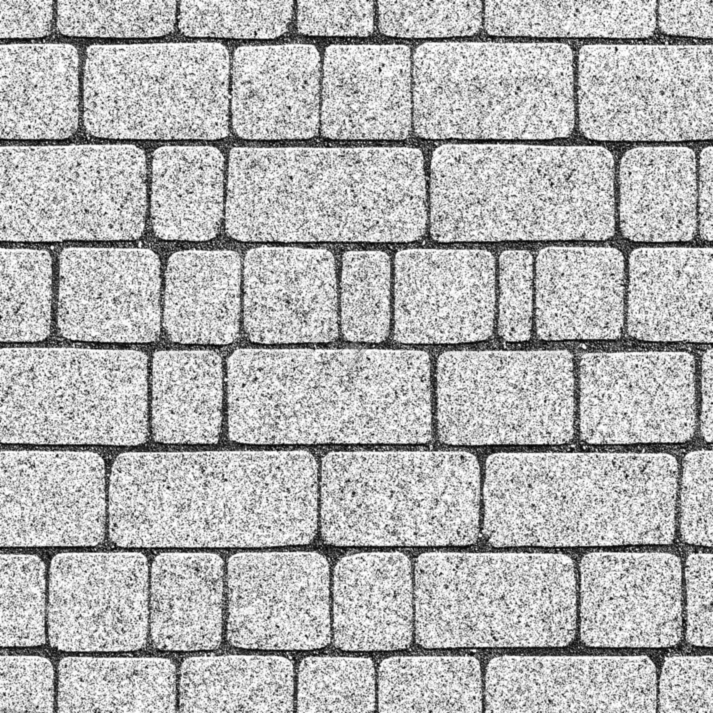 Textures   -   ARCHITECTURE   -   ROADS   -   Paving streets   -   Cobblestone  - Street paving cobblestone texture seamless 07433 - Bump