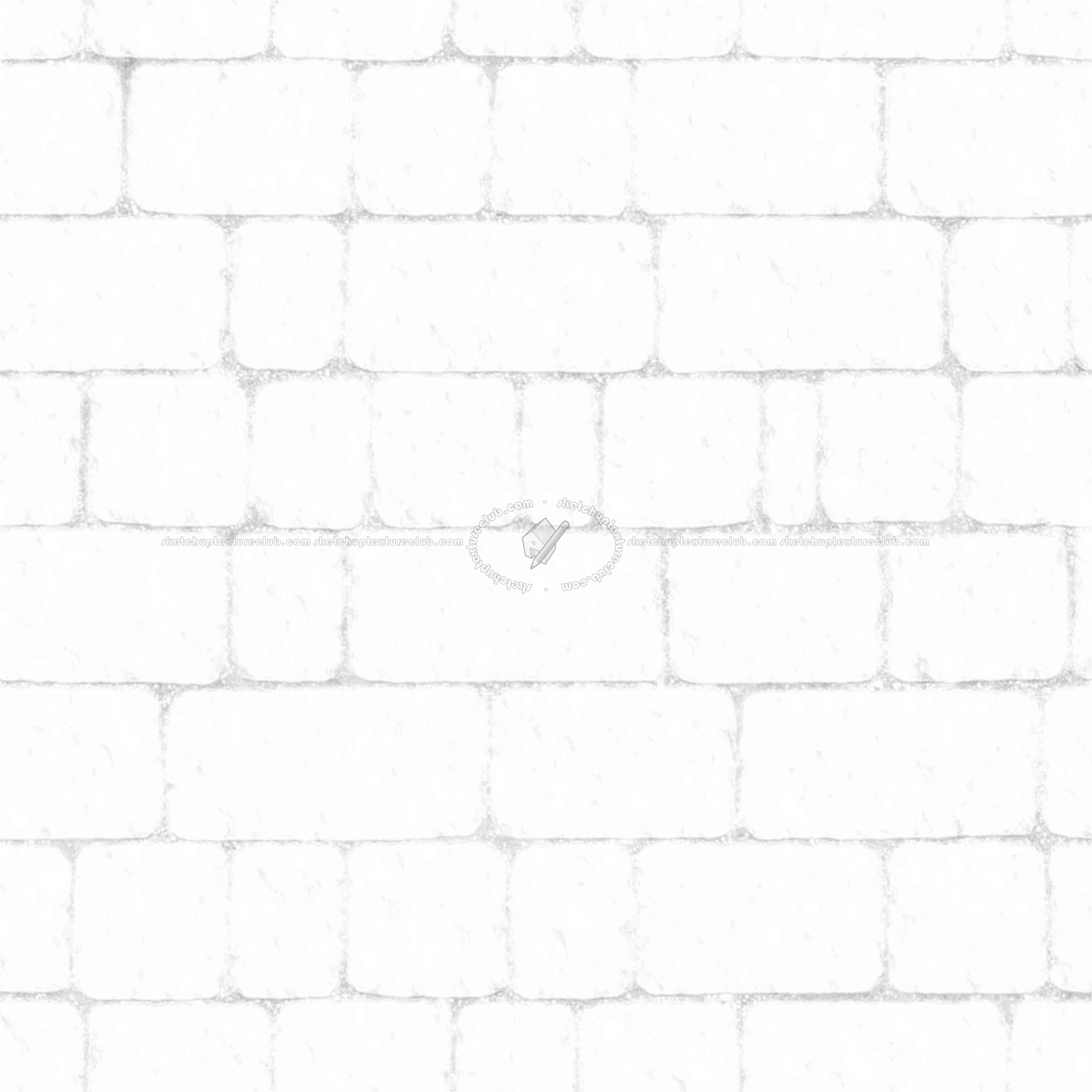Textures   -   ARCHITECTURE   -   ROADS   -   Paving streets   -   Cobblestone  - Street porfido paving cobblestone texture seamless 07434 - Ambient occlusion