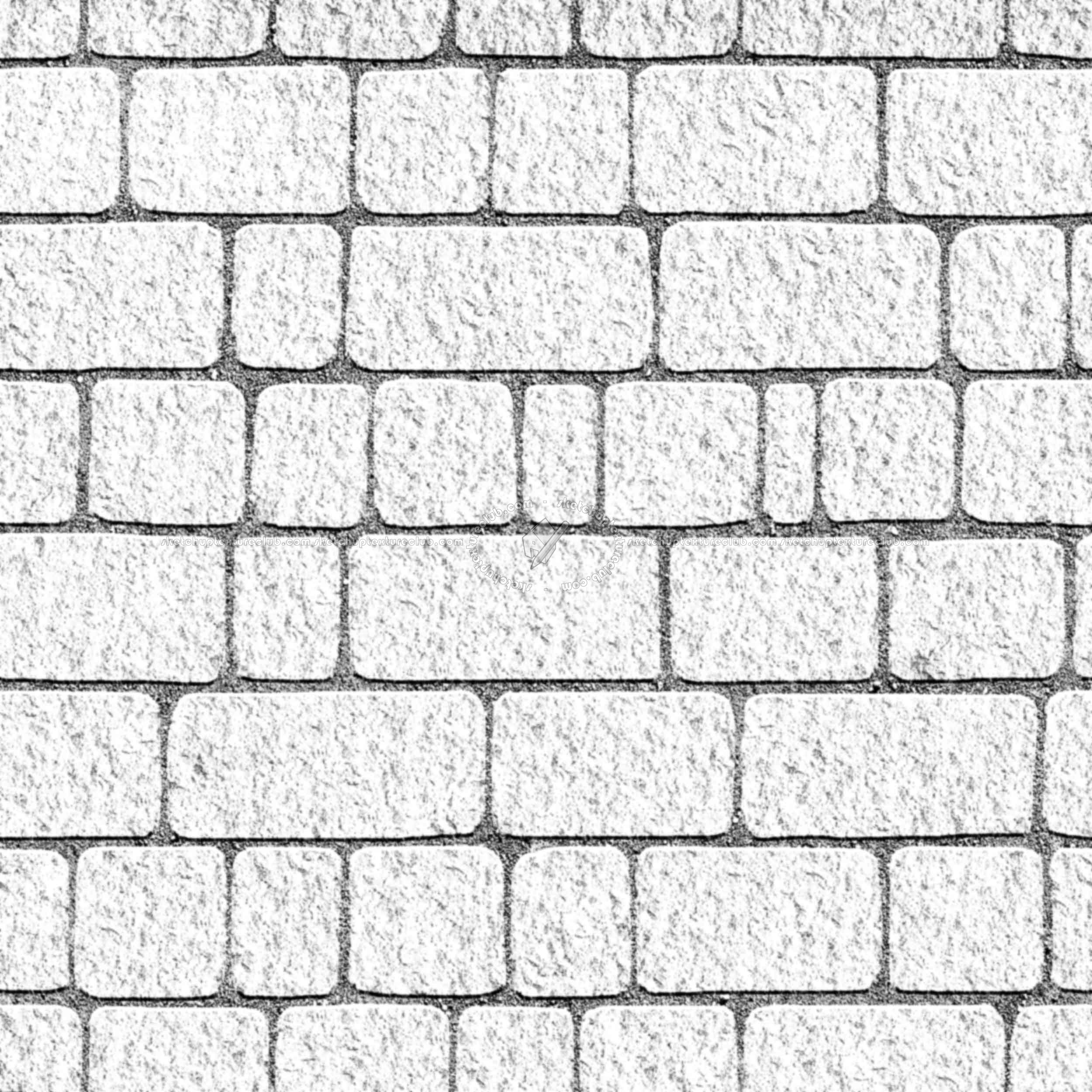 Textures   -   ARCHITECTURE   -   ROADS   -   Paving streets   -   Cobblestone  - Street porfido paving cobblestone texture seamless 07434 - Bump