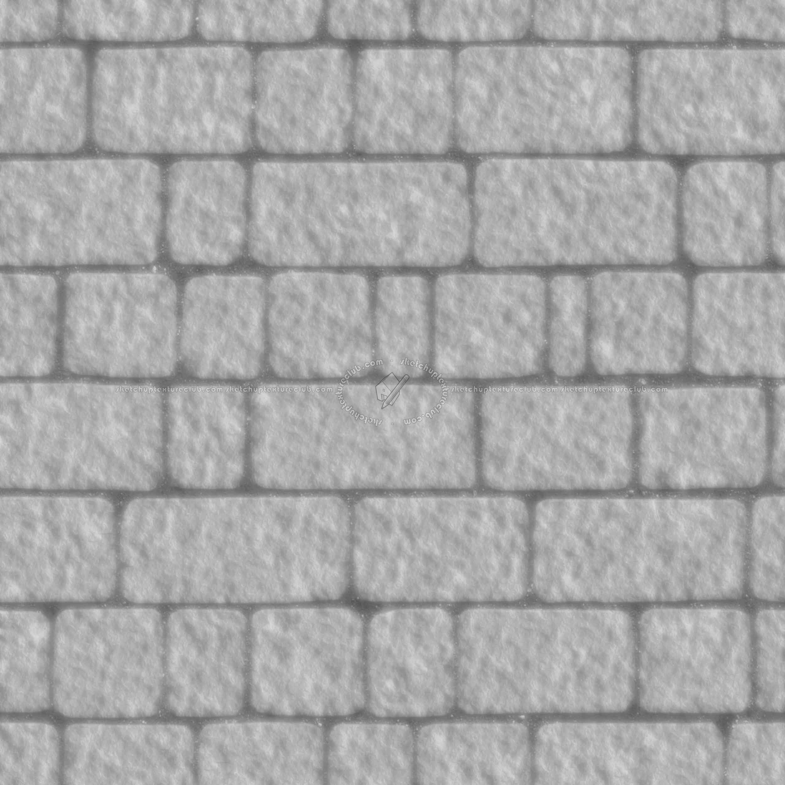 Textures   -   ARCHITECTURE   -   ROADS   -   Paving streets   -   Cobblestone  - Street porfido paving cobblestone texture seamless 07434 - Displacement