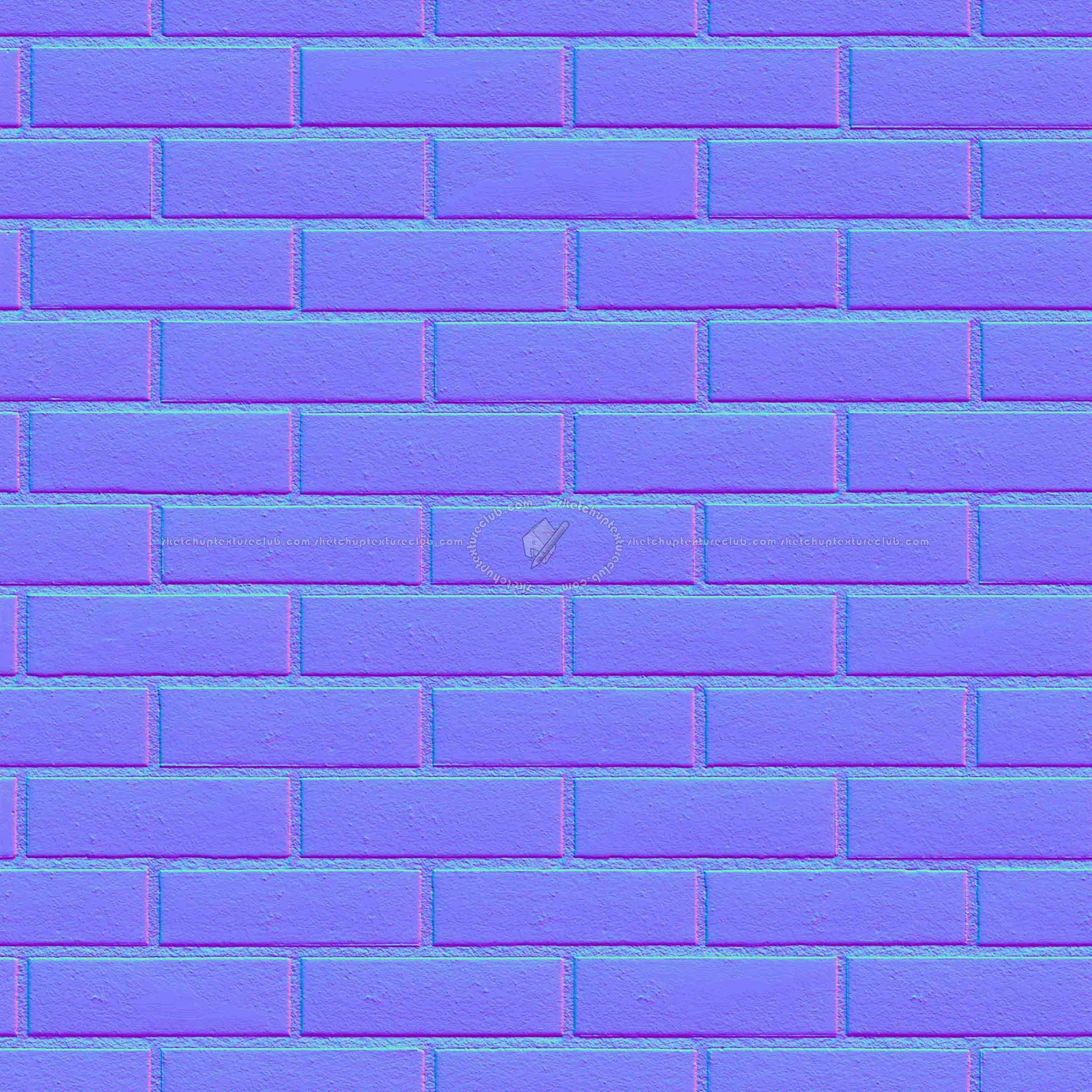 Textures   -   ARCHITECTURE   -   BRICKS   -   Facing Bricks   -   Smooth  - facing smooth bricks PBR texture seamless 21737 - Normal