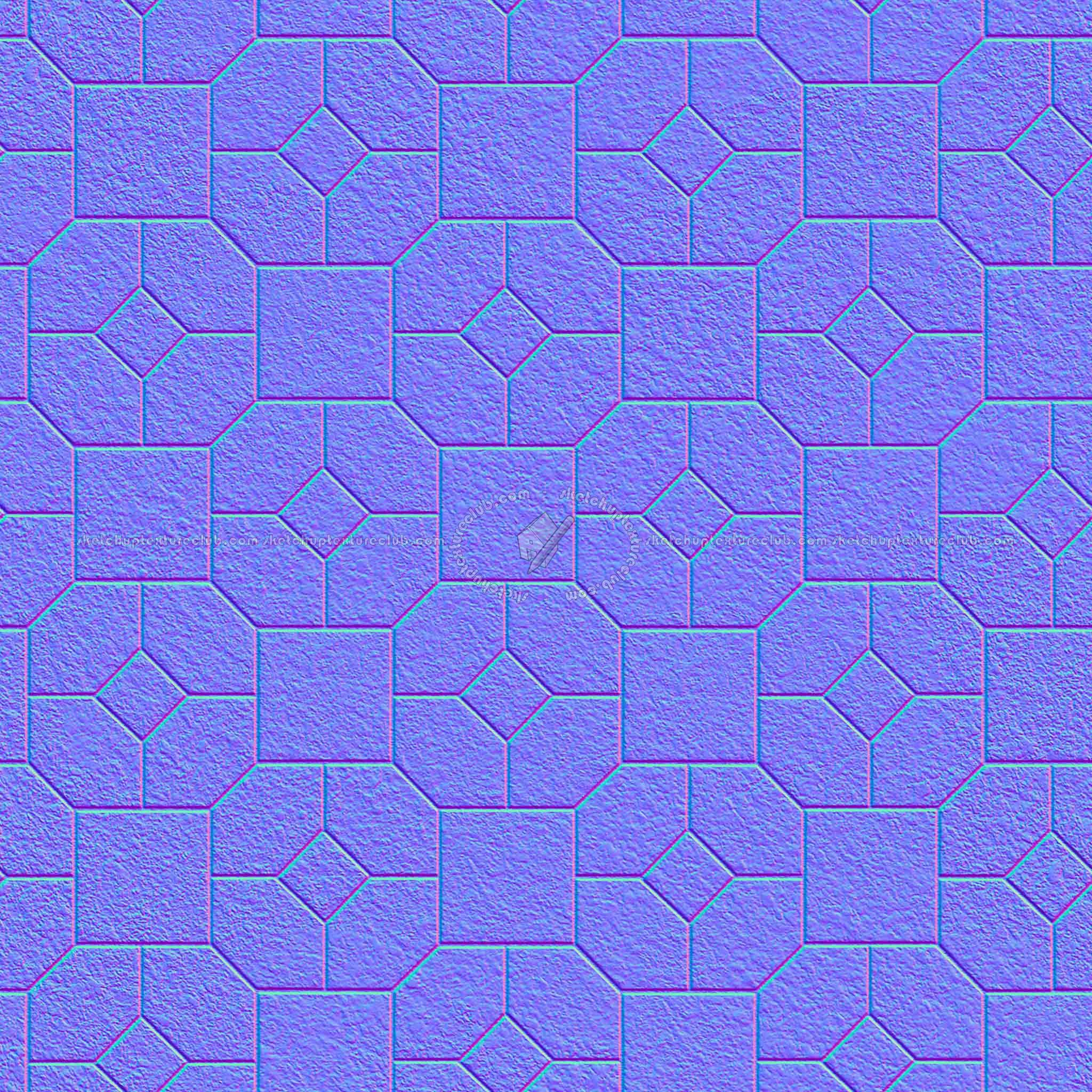 Textures   -   ARCHITECTURE   -   PAVING OUTDOOR   -   Pavers stone   -   Blocks mixed  - Pavers stone mixed size texture seamless 06189 - Normal