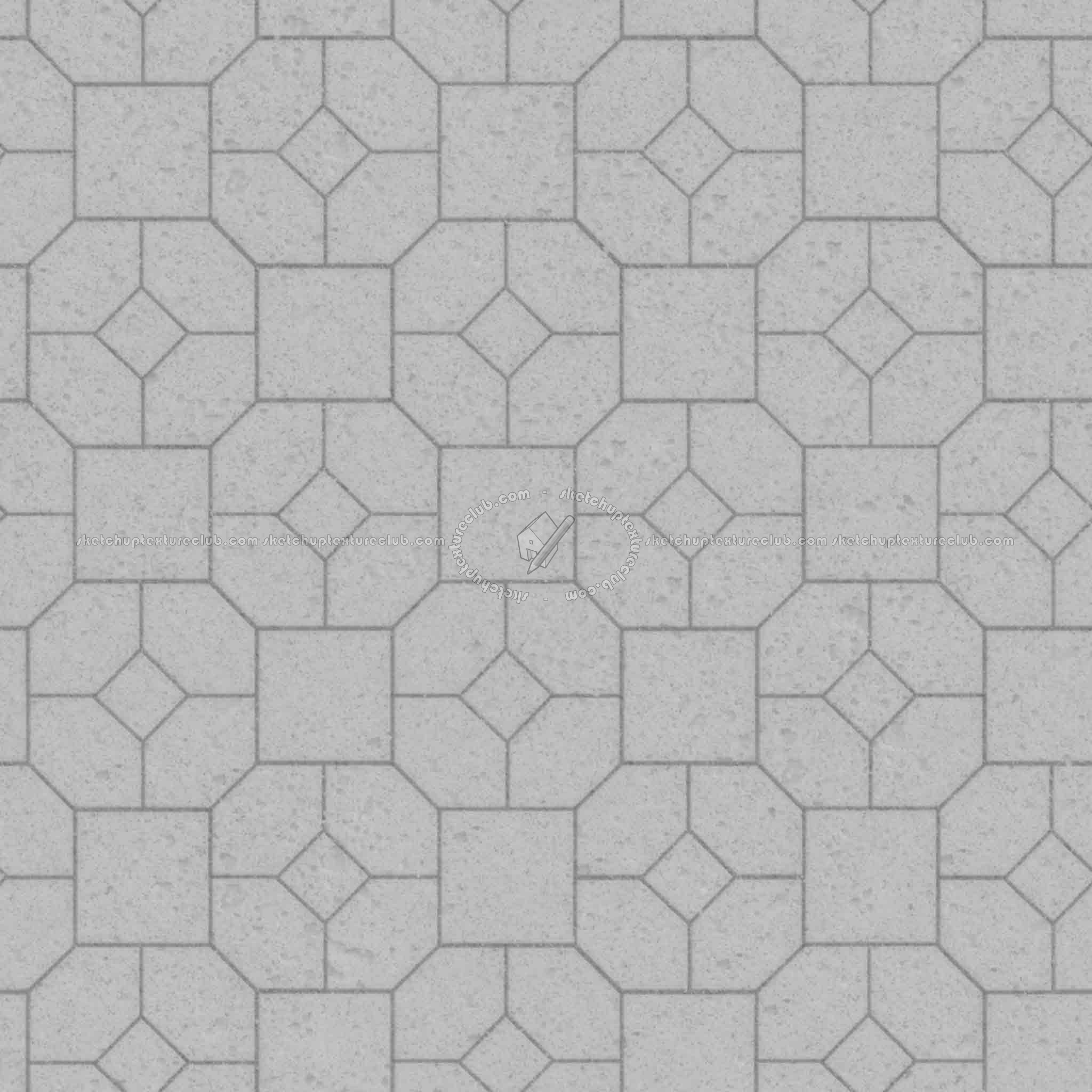 Textures   -   ARCHITECTURE   -   PAVING OUTDOOR   -   Pavers stone   -   Blocks mixed  - Pavers stone mixed size texture seamless 06191 - Displacement