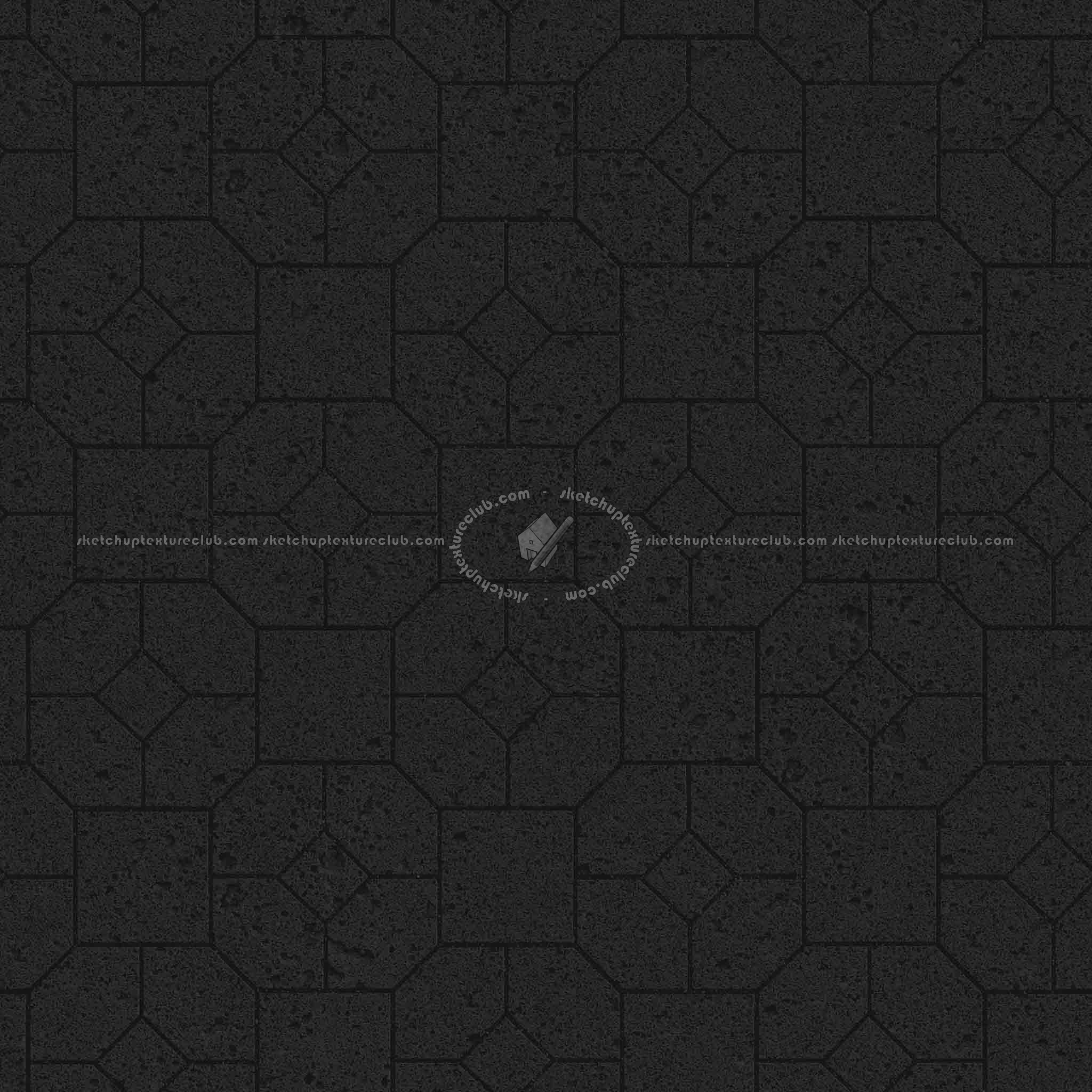 Textures   -   ARCHITECTURE   -   PAVING OUTDOOR   -   Pavers stone   -   Blocks mixed  - Pavers stone mixed size texture seamless 06191 - Specular