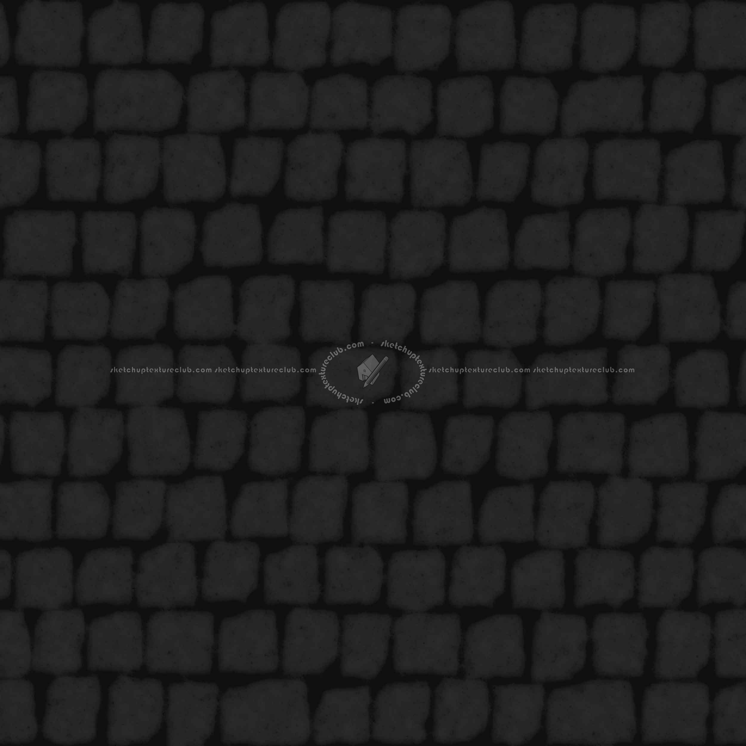 Textures   -   ARCHITECTURE   -   ROADS   -   Paving streets   -   Cobblestone  - Street paving cobblestone texture seamless 07437 - Specular