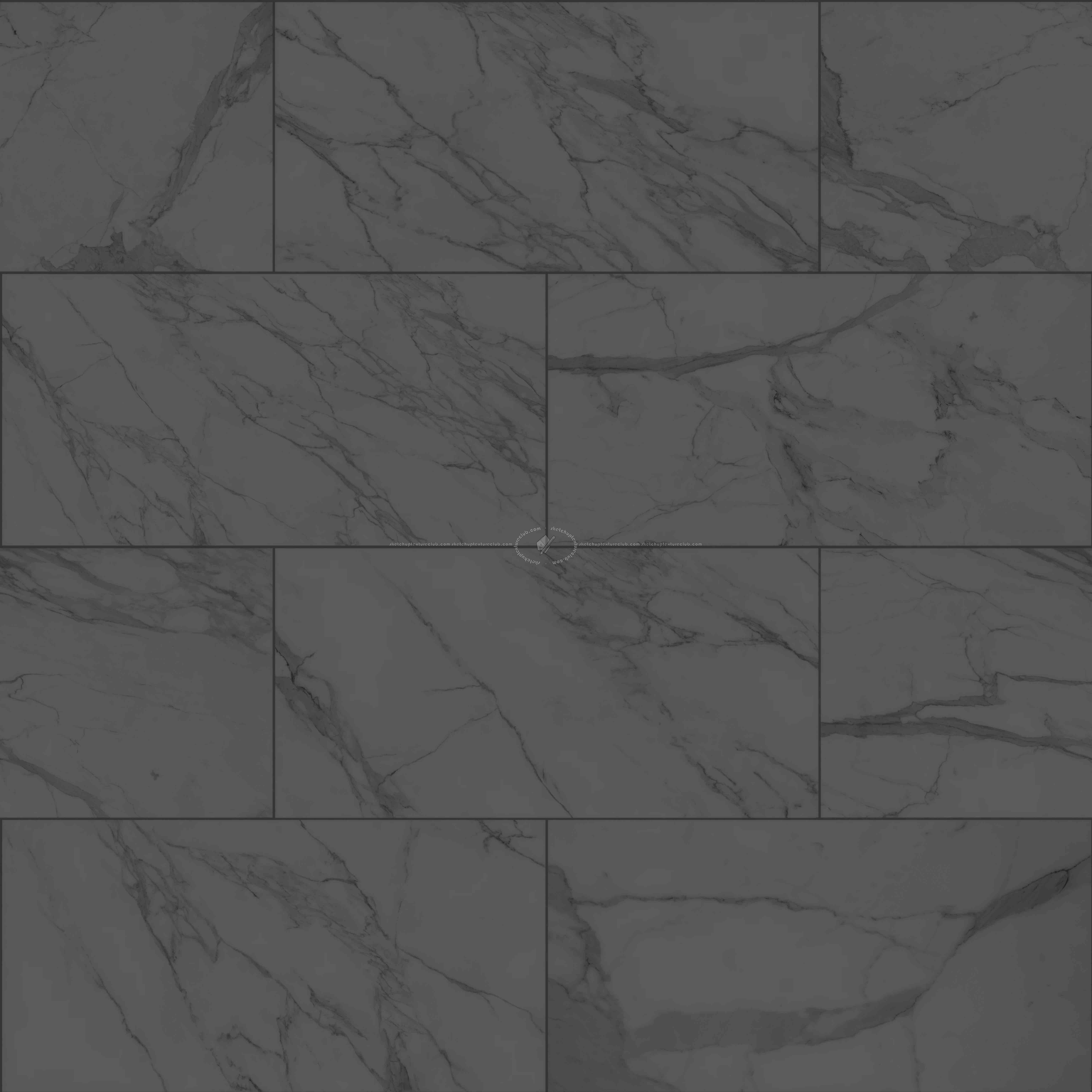 Textures   -   ARCHITECTURE   -   TILES INTERIOR   -   Marble tiles   -   White  - Calacatta marble tiles PBR texture seamless 22259 - Specular