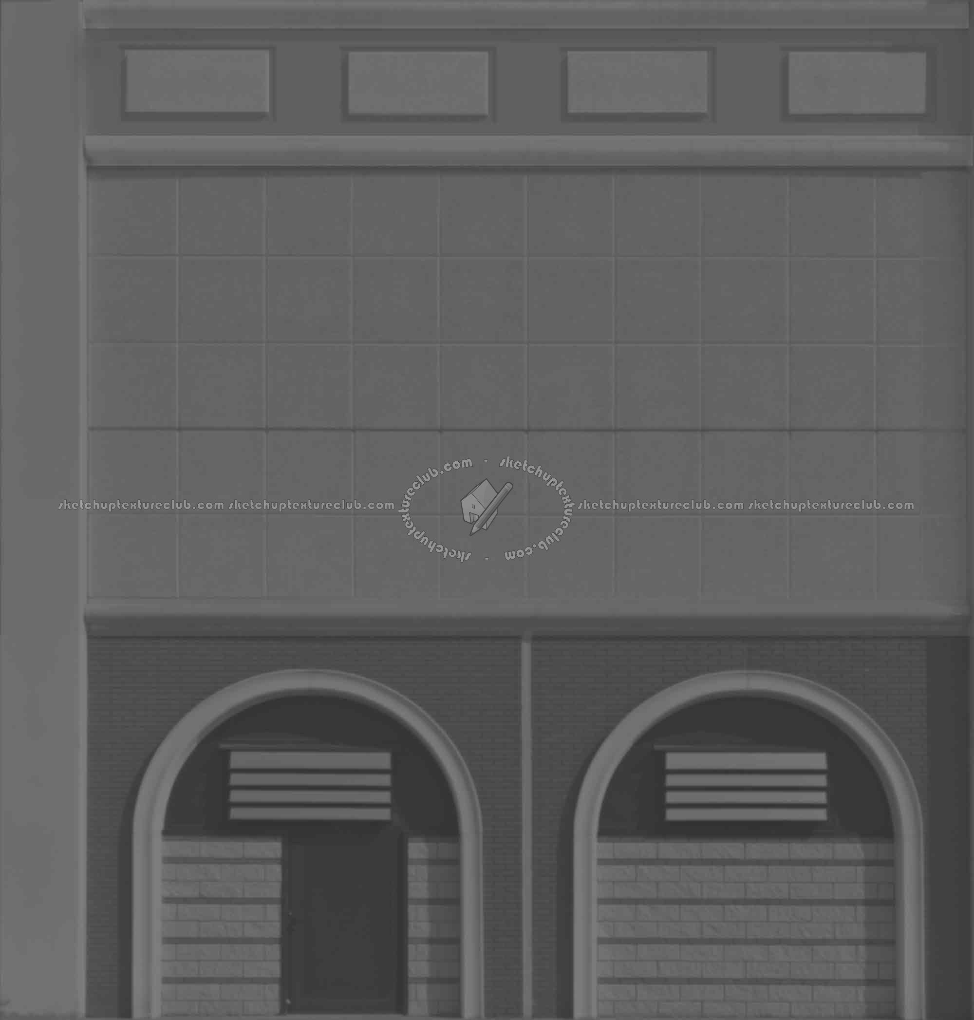 Textures   -   ARCHITECTURE   -   CONCRETE   -   Plates   -   Clean  - Concrete plates wall horizontal texture seamless 18046 - Displacement