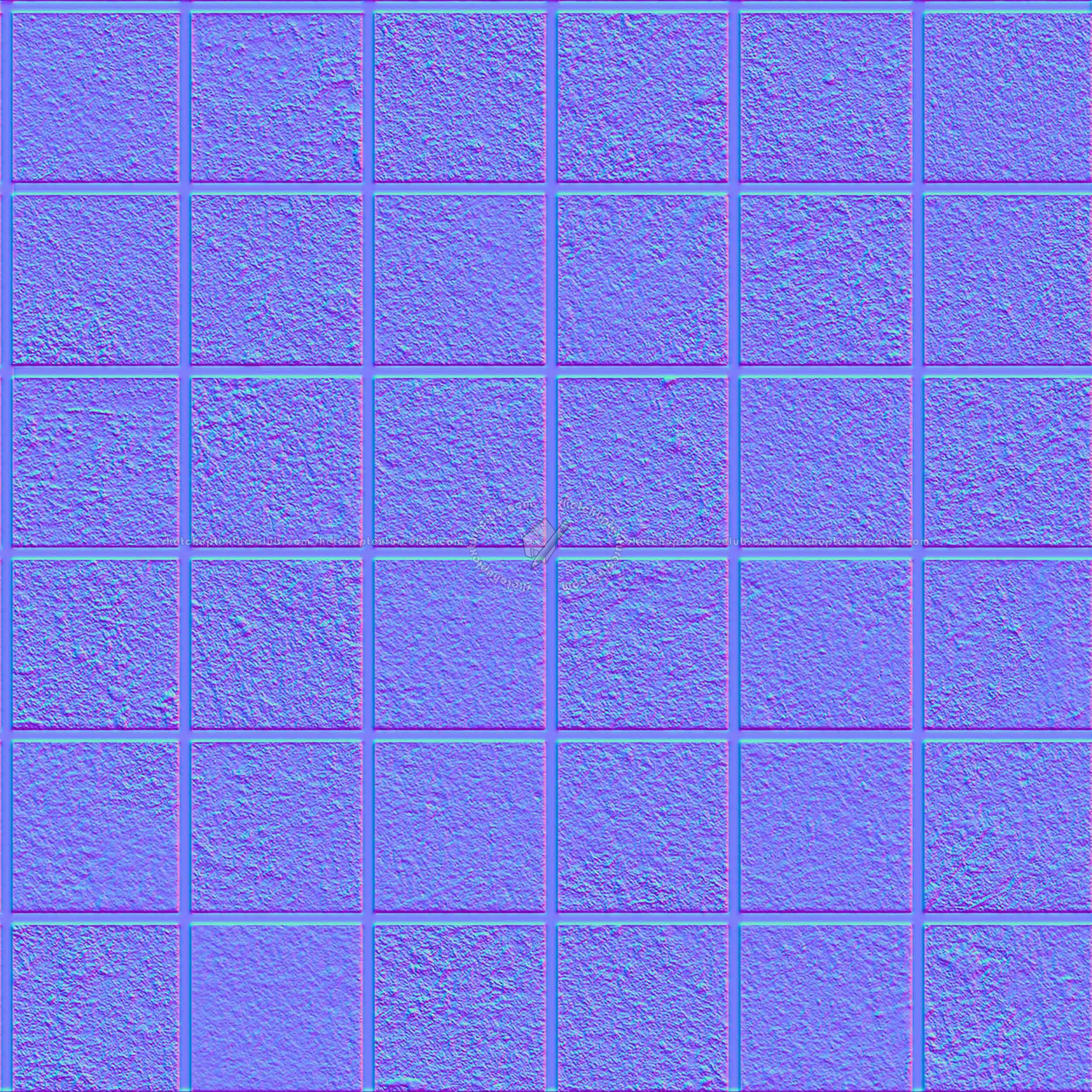 Textures   -   ARCHITECTURE   -   TILES INTERIOR   -   Cement - Encaustic   -   Cement  - Concrete mosaico tiles PBR texture seamless 21881 - Normal