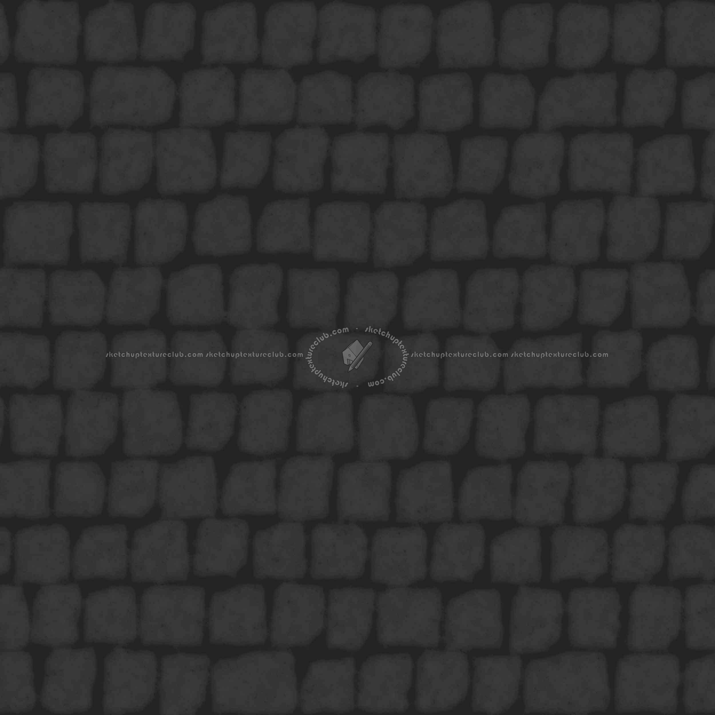 Textures   -   ARCHITECTURE   -   ROADS   -   Paving streets   -   Cobblestone  - Street porfido paving cobblestone texture seamless 07439 - Specular