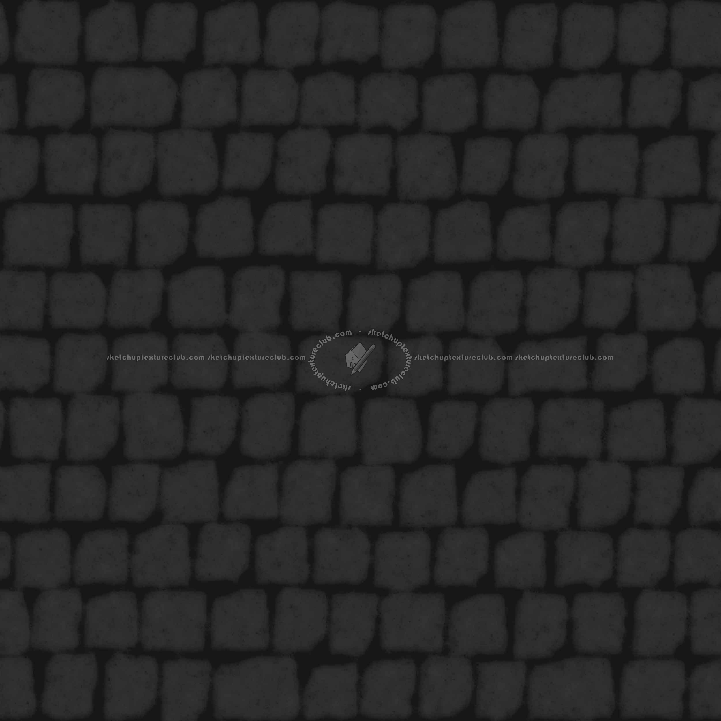 Textures   -   ARCHITECTURE   -   ROADS   -   Paving streets   -   Cobblestone  - Street porfido paving cobblestone texture seamless 07440 - Specular