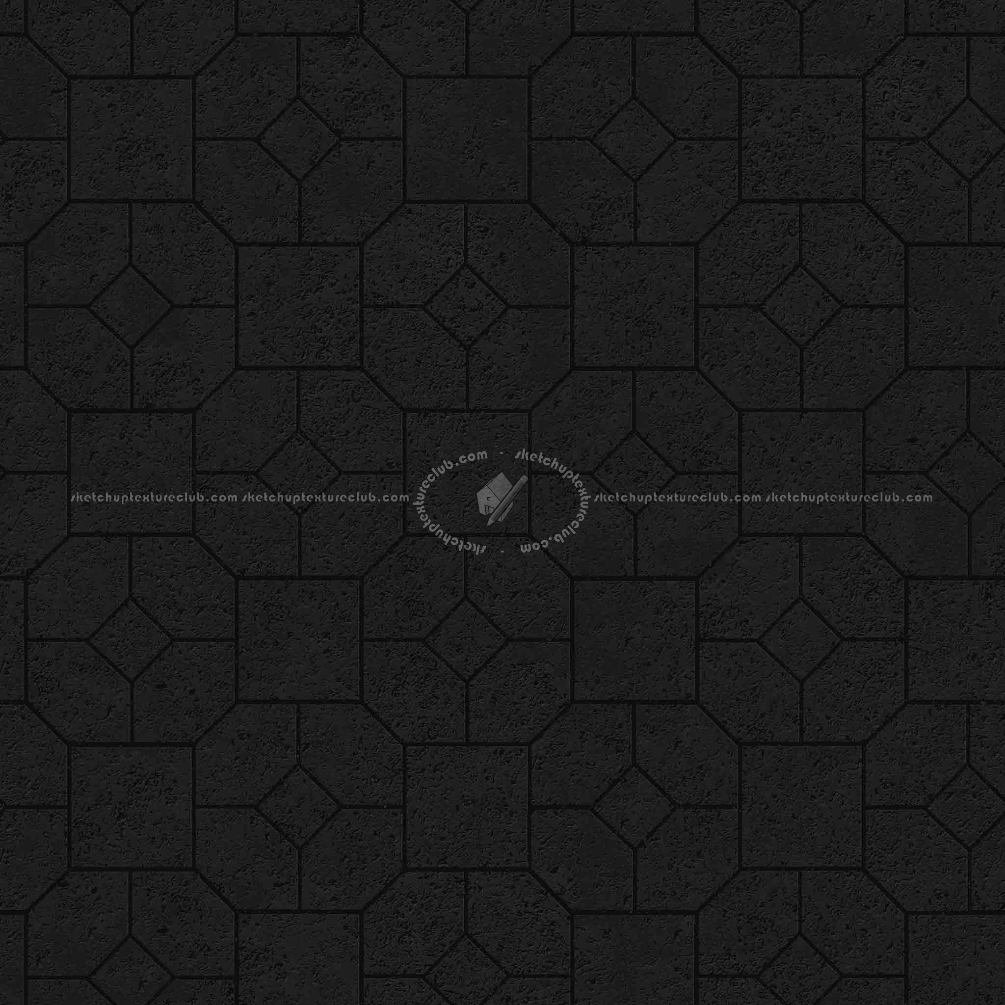 Textures   -   ARCHITECTURE   -   PAVING OUTDOOR   -   Pavers stone   -   Blocks mixed  - Pavers stone mixed size texture seamless 06195 - Specular