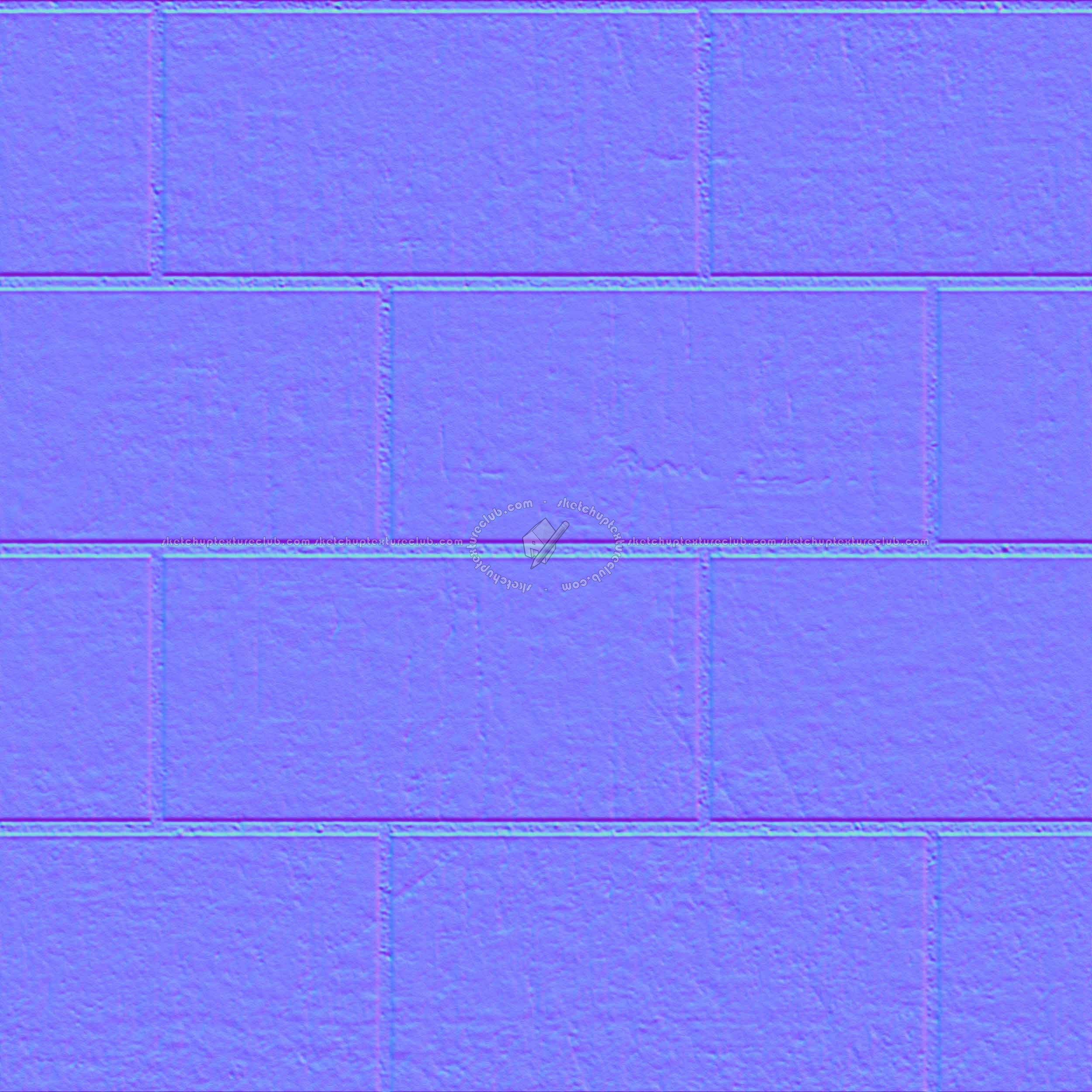 Textures   -   ARCHITECTURE   -   PAVING OUTDOOR   -   Concrete   -   Blocks regular  - Paving outdoor concrete regular block texture seamless 05734 - Normal