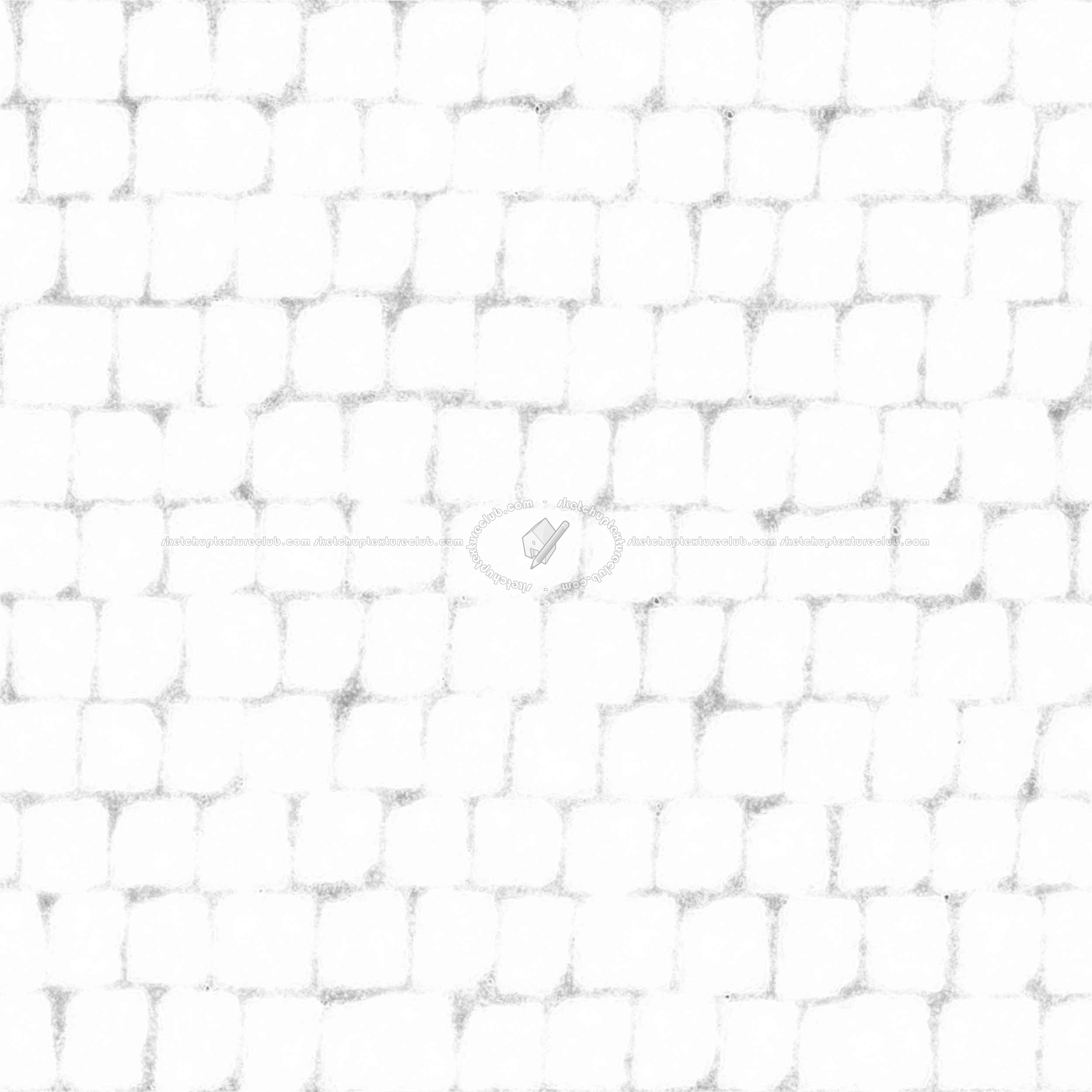 Textures   -   ARCHITECTURE   -   ROADS   -   Paving streets   -   Cobblestone  - Street porfido paving cobblestone texture seamless 07441 - Ambient occlusion