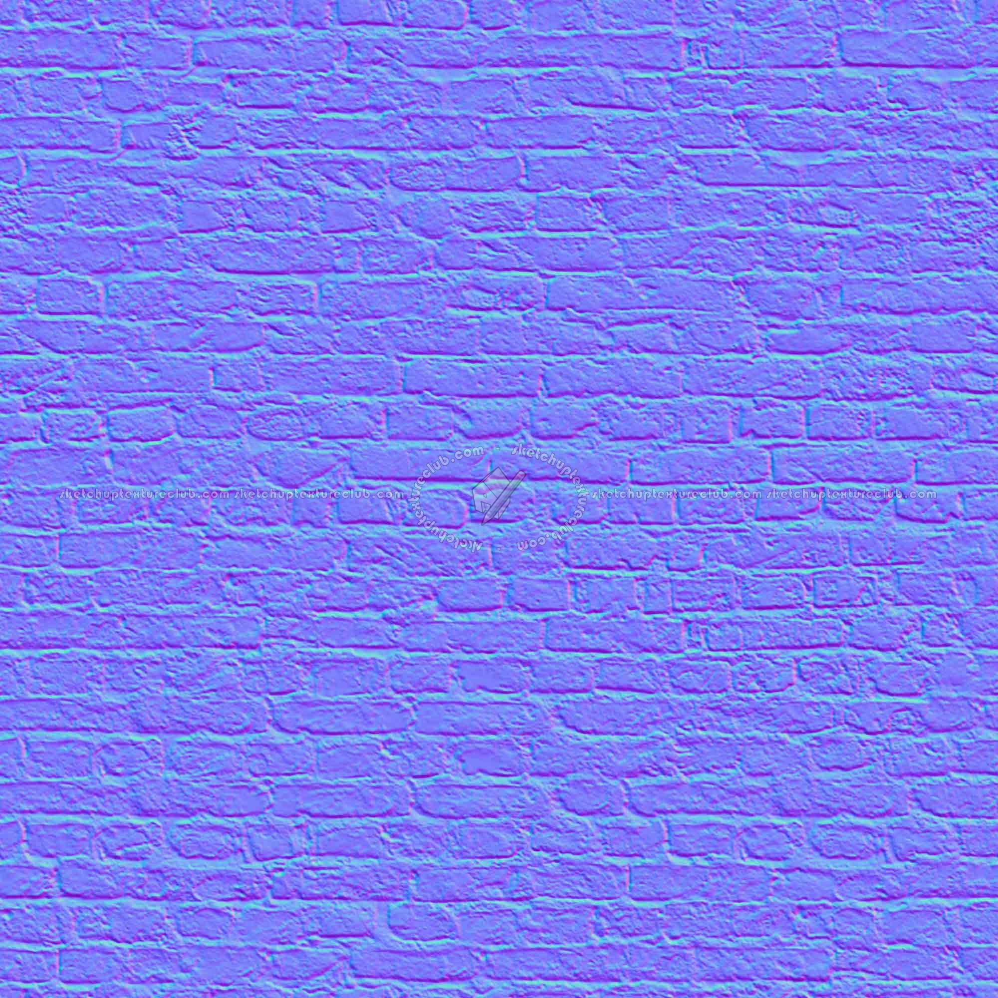 Textures   -   ARCHITECTURE   -   BRICKS   -   Damaged bricks  - Damaged bricks texture seamless 00112 - Normal