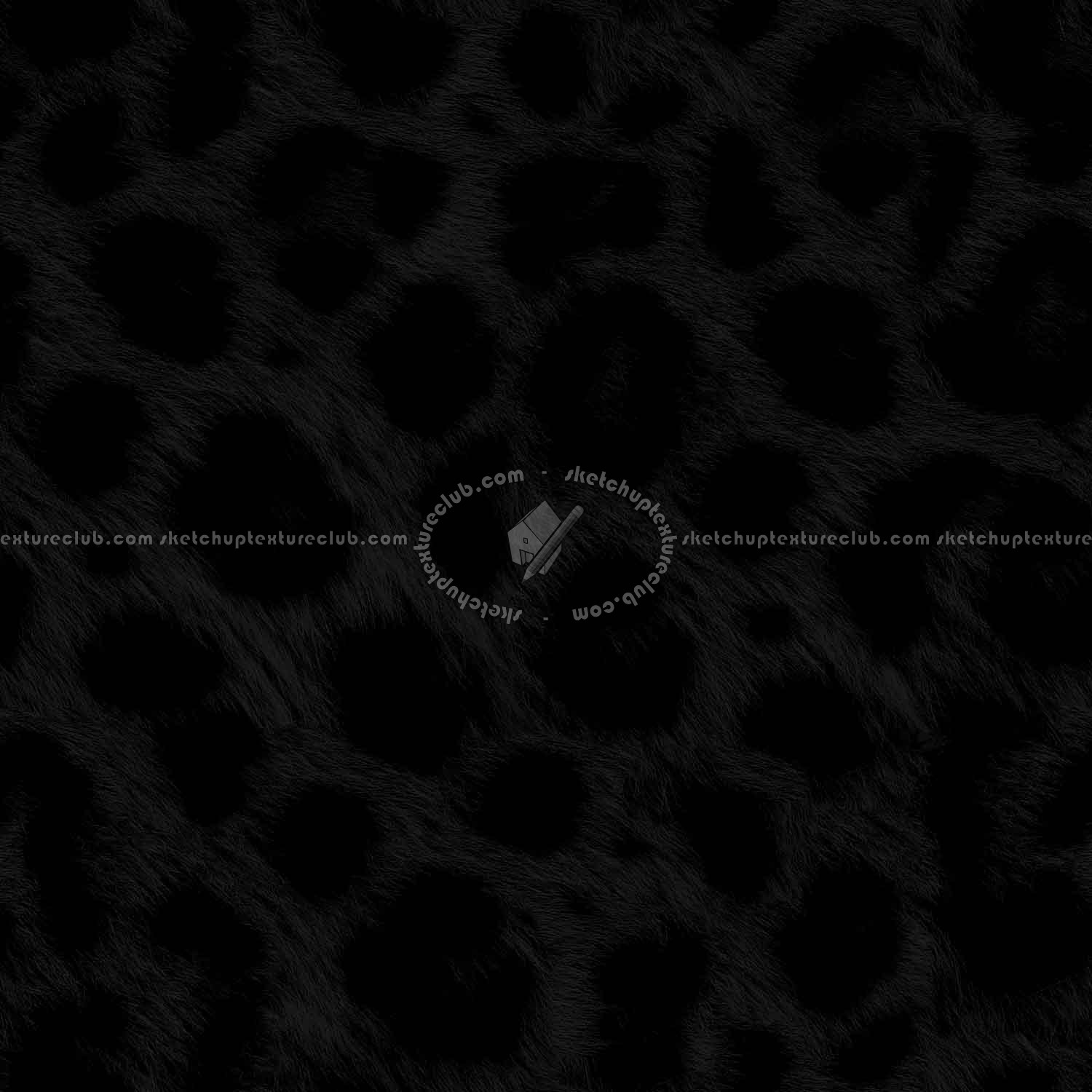 Textures   -   MATERIALS   -   FUR ANIMAL  - Gray leopard faux fake fur animal texture seamless 09561 - Specular