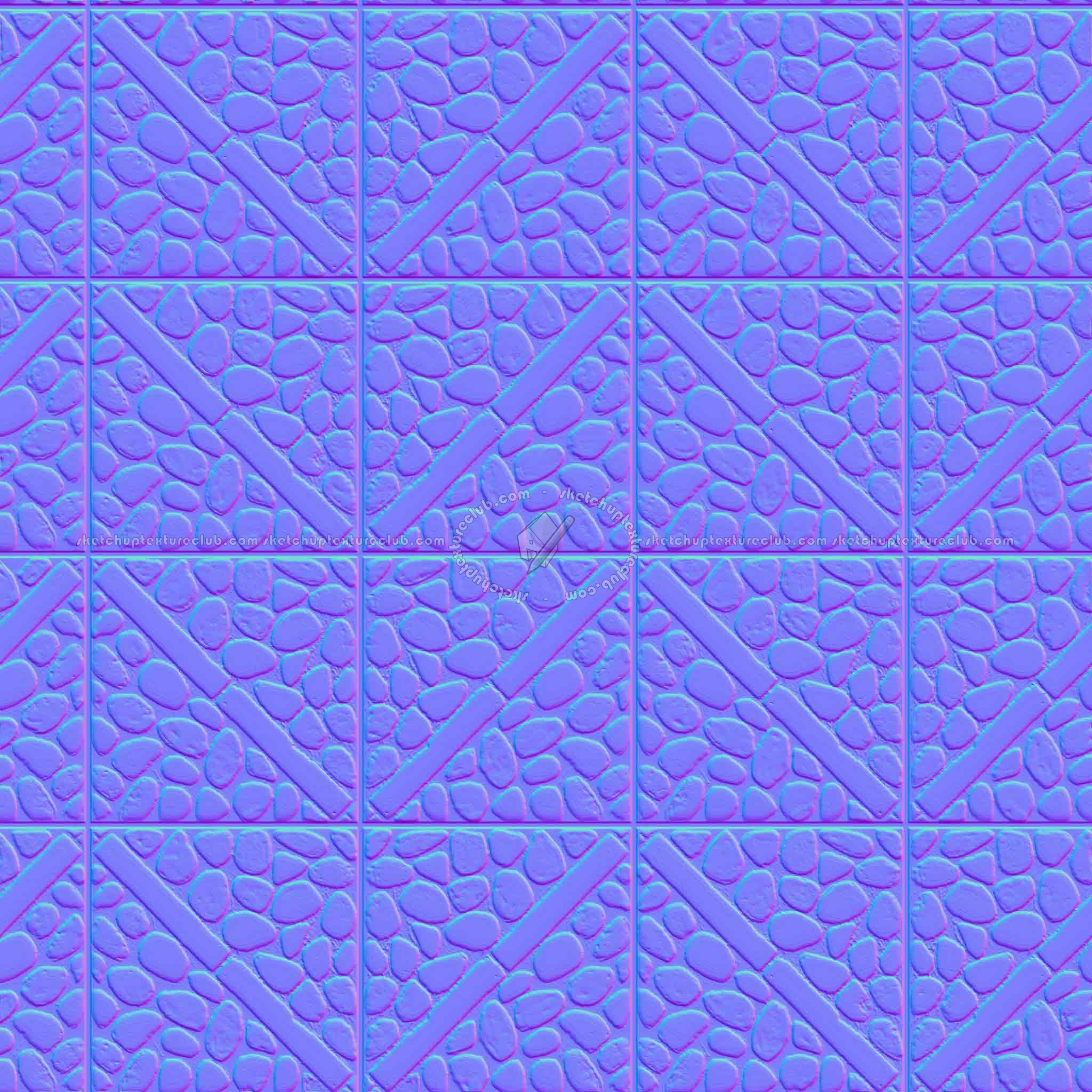 Textures   -   ARCHITECTURE   -   PAVING OUTDOOR   -   Pavers stone   -   Blocks mixed  - Pavers stone mixed size texture seamless 06098 - Normal