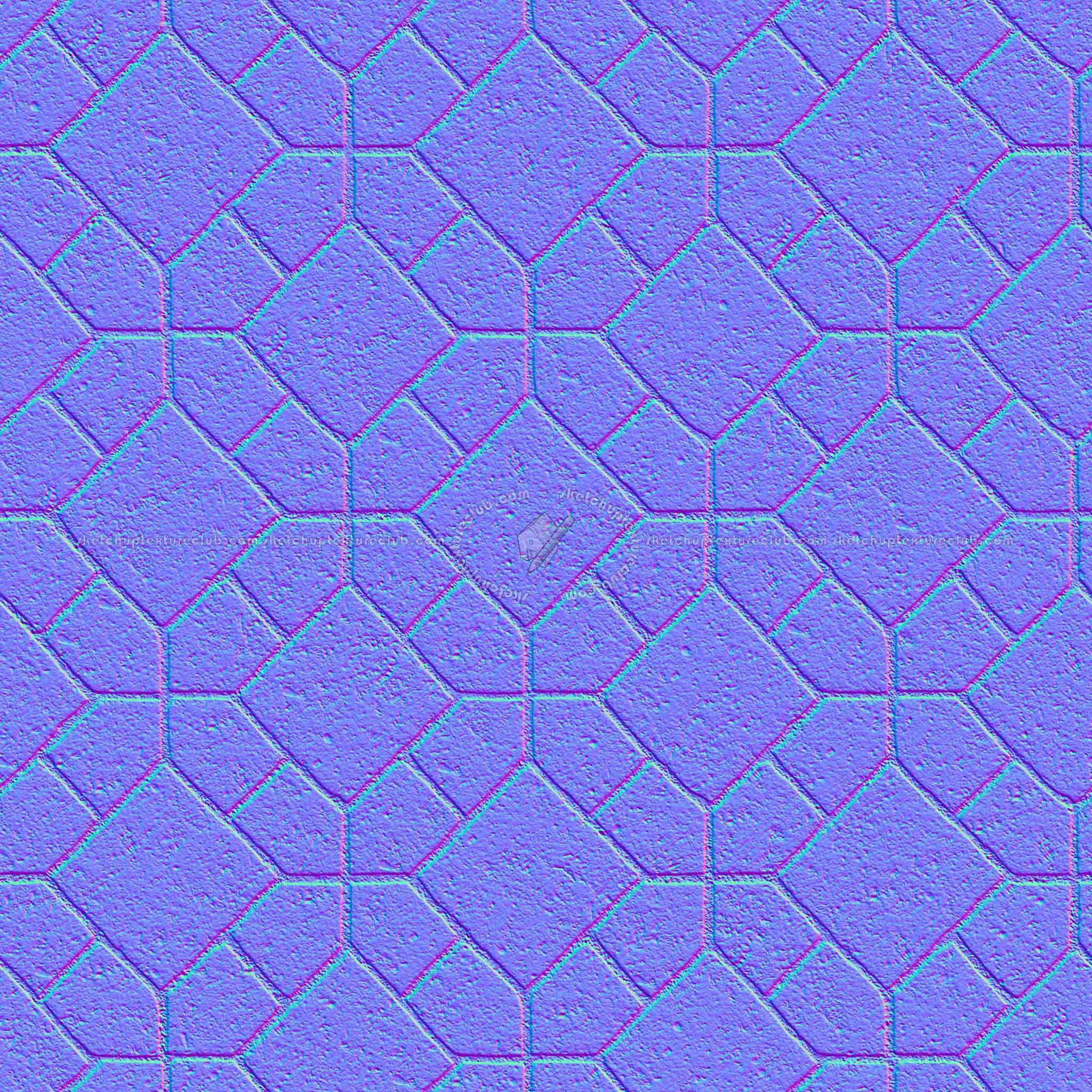 Textures   -   ARCHITECTURE   -   PAVING OUTDOOR   -   Concrete   -   Blocks mixed  - Paving concrete mixed size texture seamless 05572 - Normal