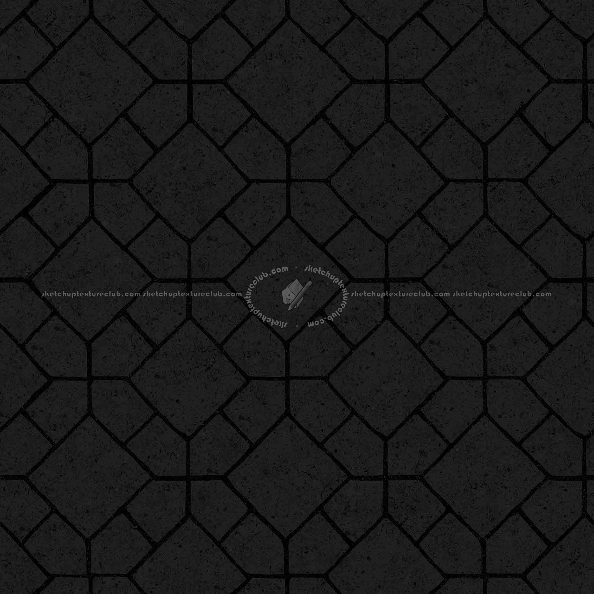 Textures   -   ARCHITECTURE   -   PAVING OUTDOOR   -   Concrete   -   Blocks mixed  - Paving concrete mixed size texture seamless 05572 - Specular