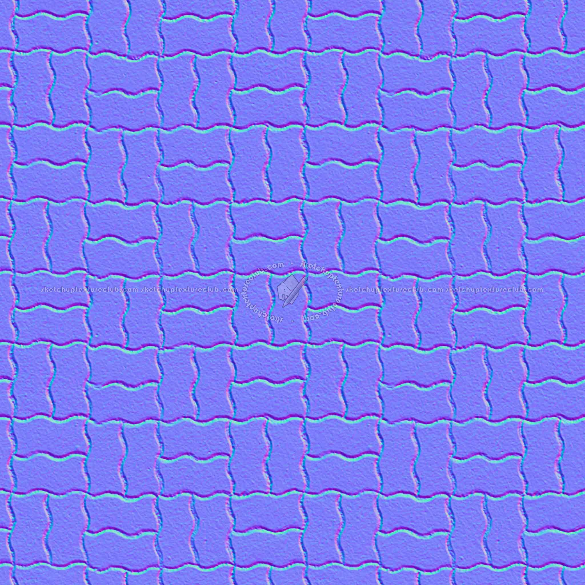 Textures   -   ARCHITECTURE   -   PAVING OUTDOOR   -   Concrete   -   Blocks regular  - Paving outdoor concrete regular block texture seamless 05636 - Normal