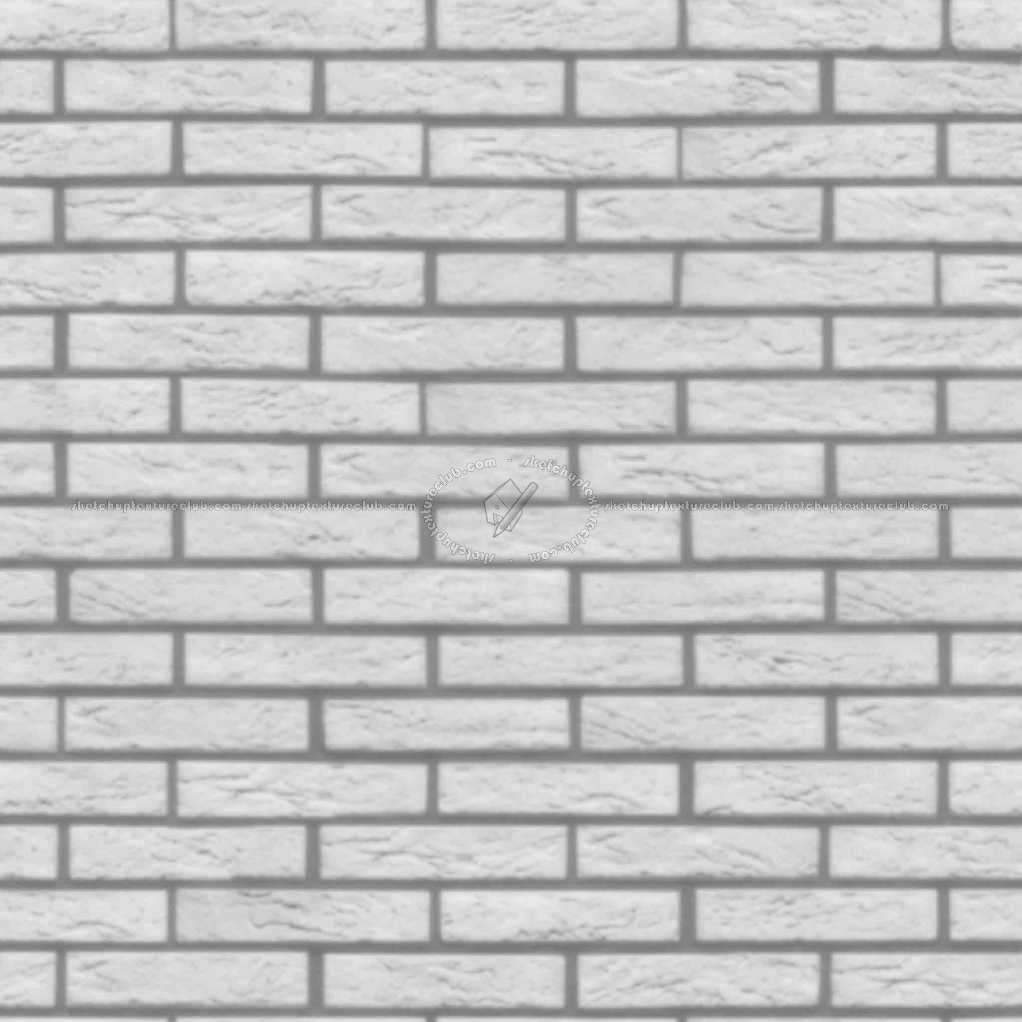Textures   -   ARCHITECTURE   -   BRICKS   -   White Bricks  - White bricks texture seamless 00500 - Displacement