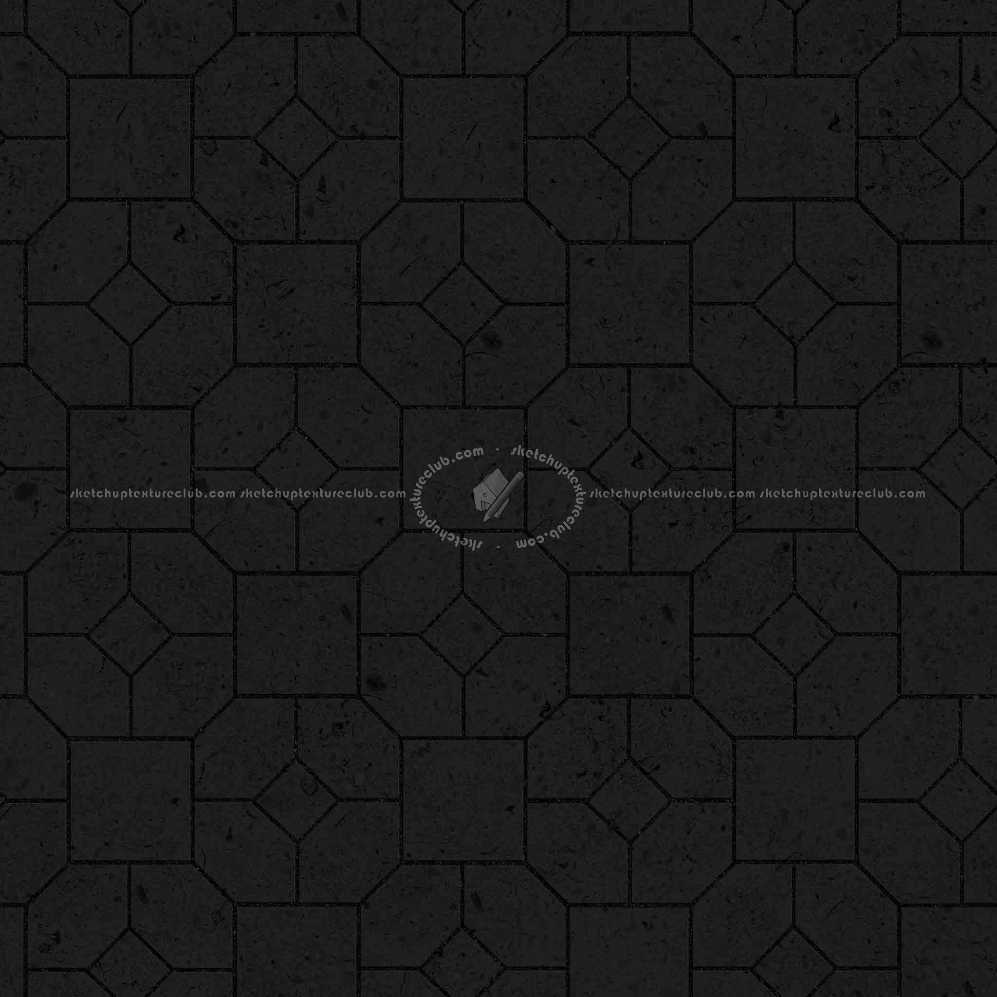 Textures   -   ARCHITECTURE   -   PAVING OUTDOOR   -   Pavers stone   -   Blocks mixed  - Pavers stone mixed size texture seamless 06196 - Specular