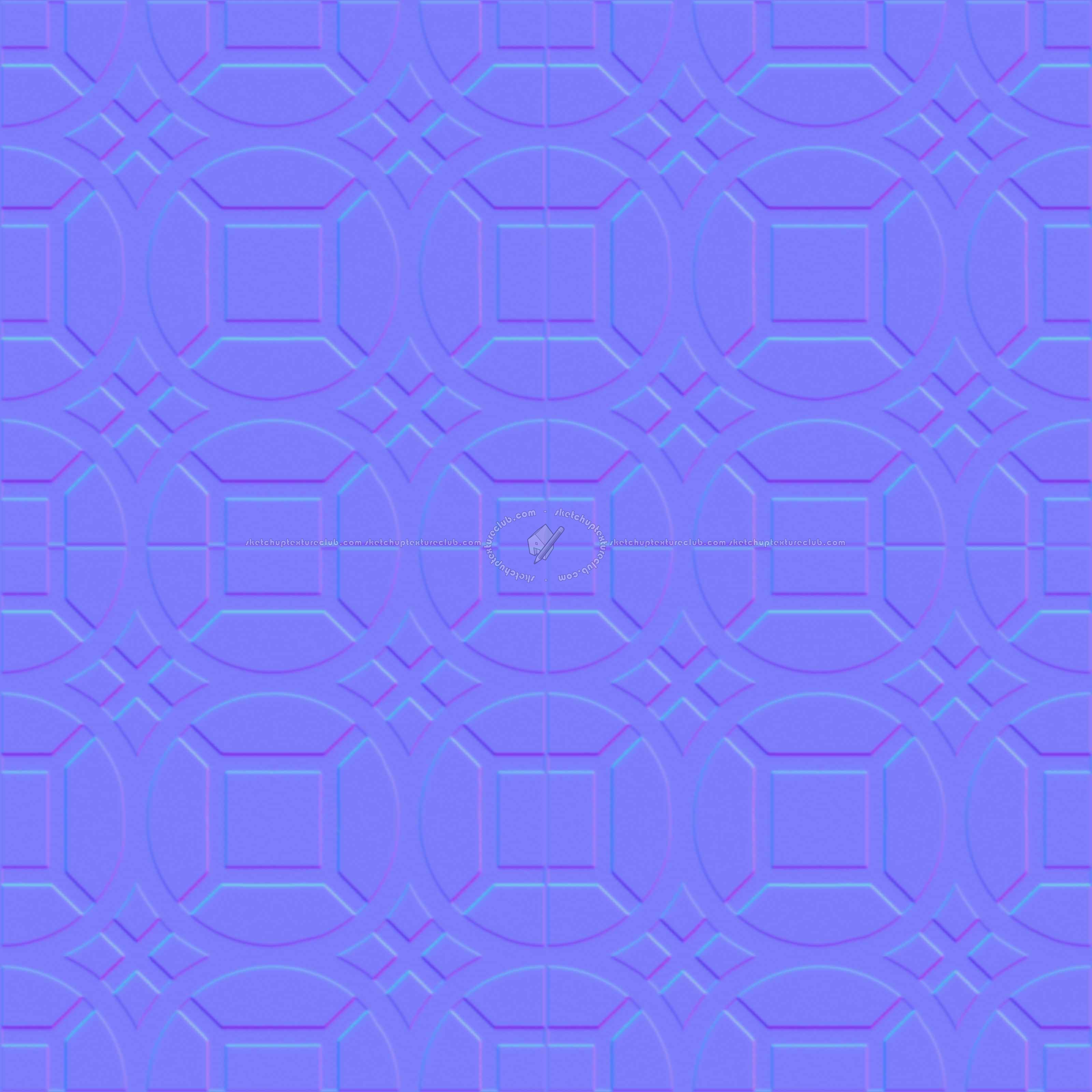 Textures   -   ARCHITECTURE   -   TILES INTERIOR   -   Cement - Encaustic   -   Cement  - cementine tiles Pbr texture seamless 22104 - Normal