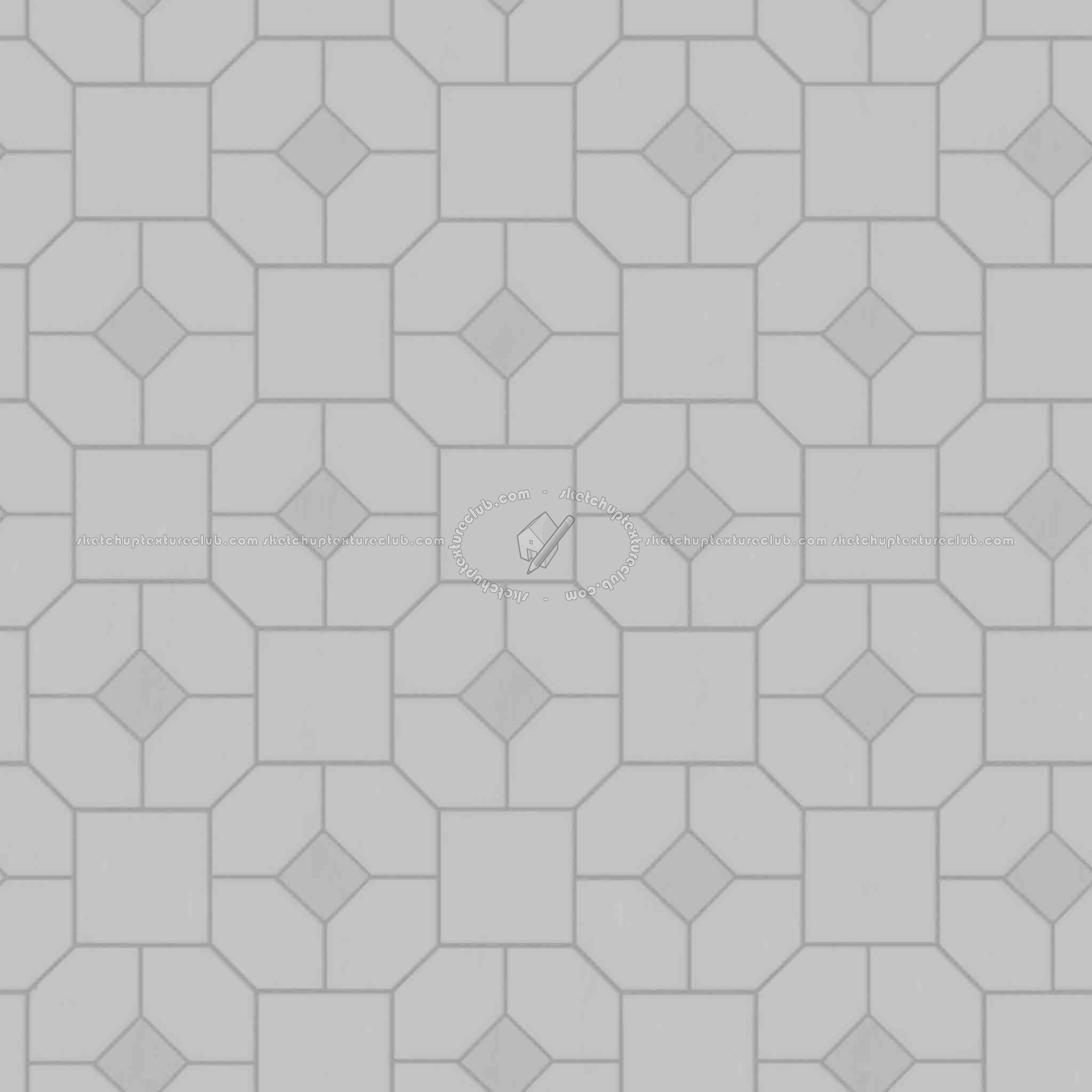 Textures   -   ARCHITECTURE   -   PAVING OUTDOOR   -   Pavers stone   -   Blocks mixed  - Pavers stone mixed size texture seamless 06198 - Displacement