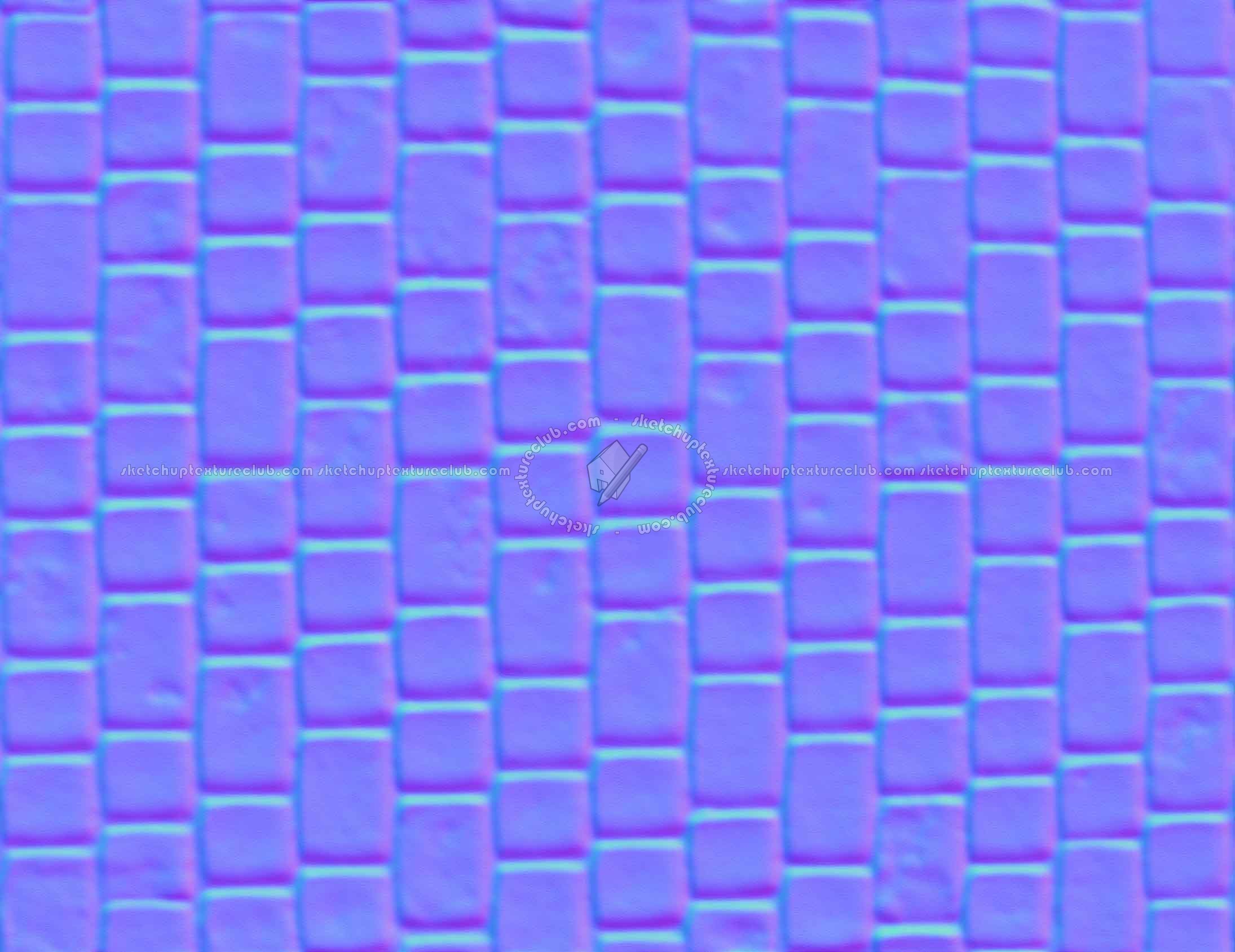 Textures   -   ARCHITECTURE   -   ROADS   -   Paving streets   -   Cobblestone  - Street paving cobblestone texture seamless 18095 - Normal