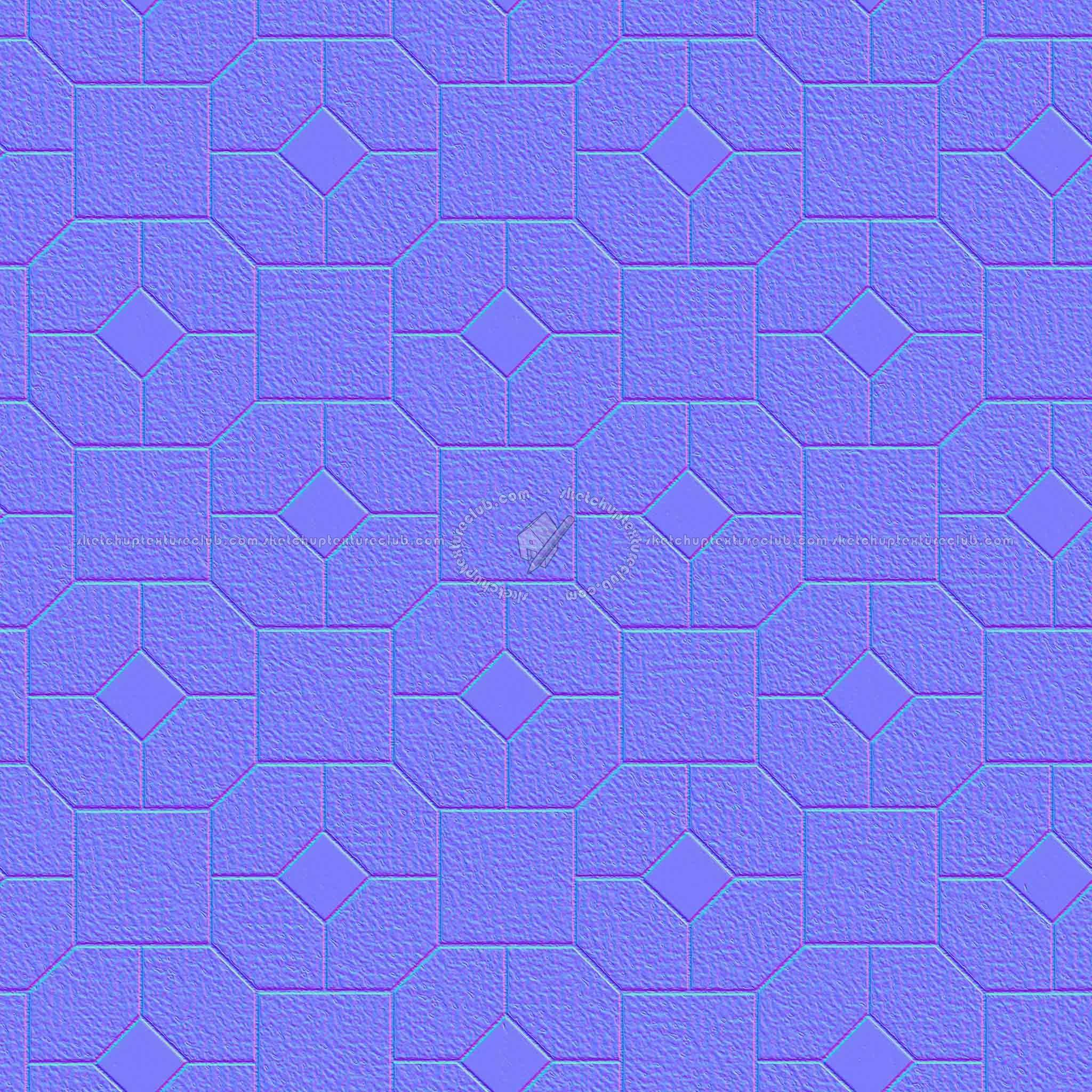 Textures   -   ARCHITECTURE   -   PAVING OUTDOOR   -   Pavers stone   -   Blocks mixed  - Pavers stone mixed size texture seamless 06199 - Normal