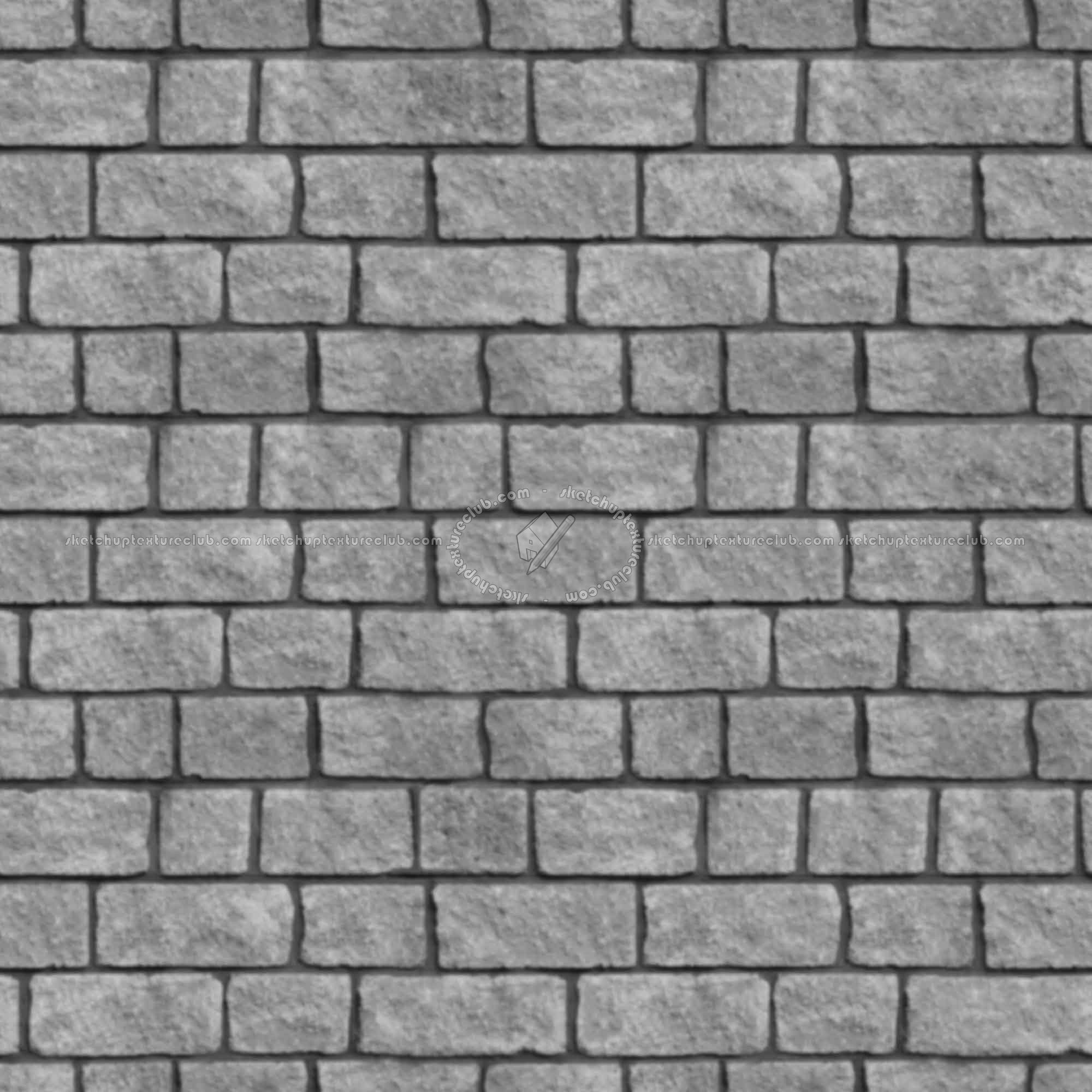 Textures   -   ARCHITECTURE   -   STONES WALLS   -   Stone blocks  - Stone walling with aged face finish texture seamless 20859 - Displacement