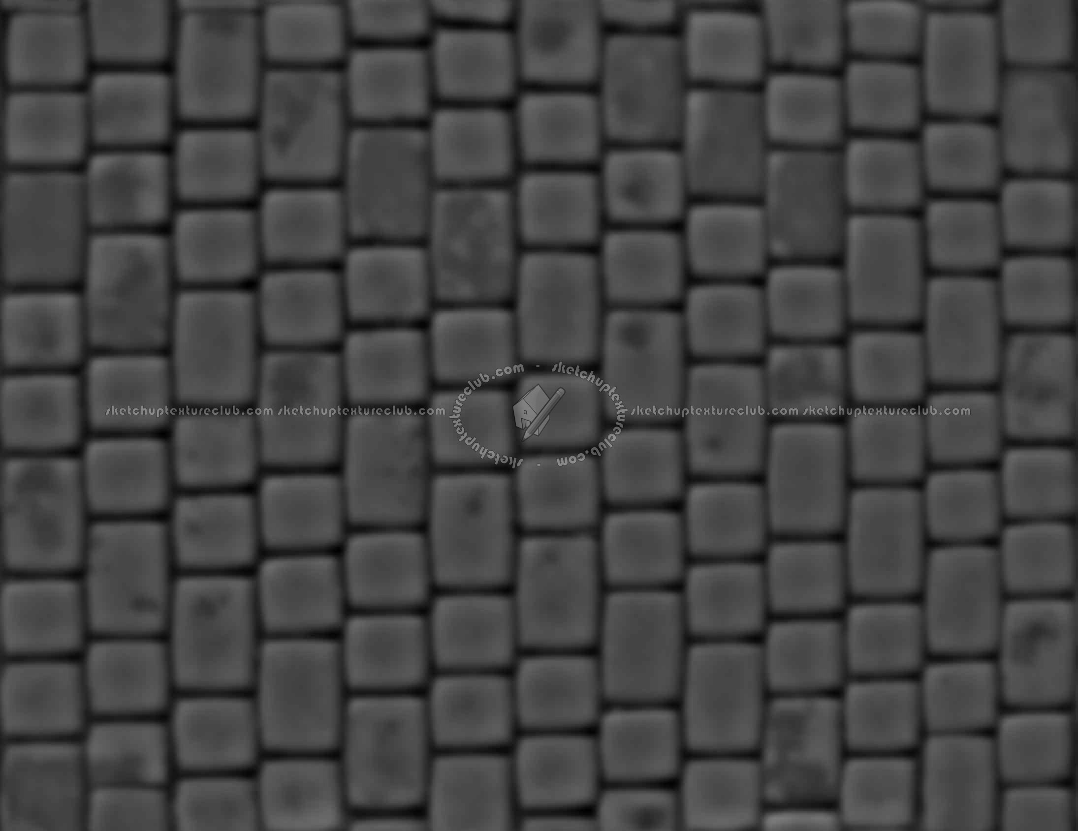 Textures   -   ARCHITECTURE   -   ROADS   -   Paving streets   -   Cobblestone  - Street paving cobblestone texture seamless 18096 - Displacement