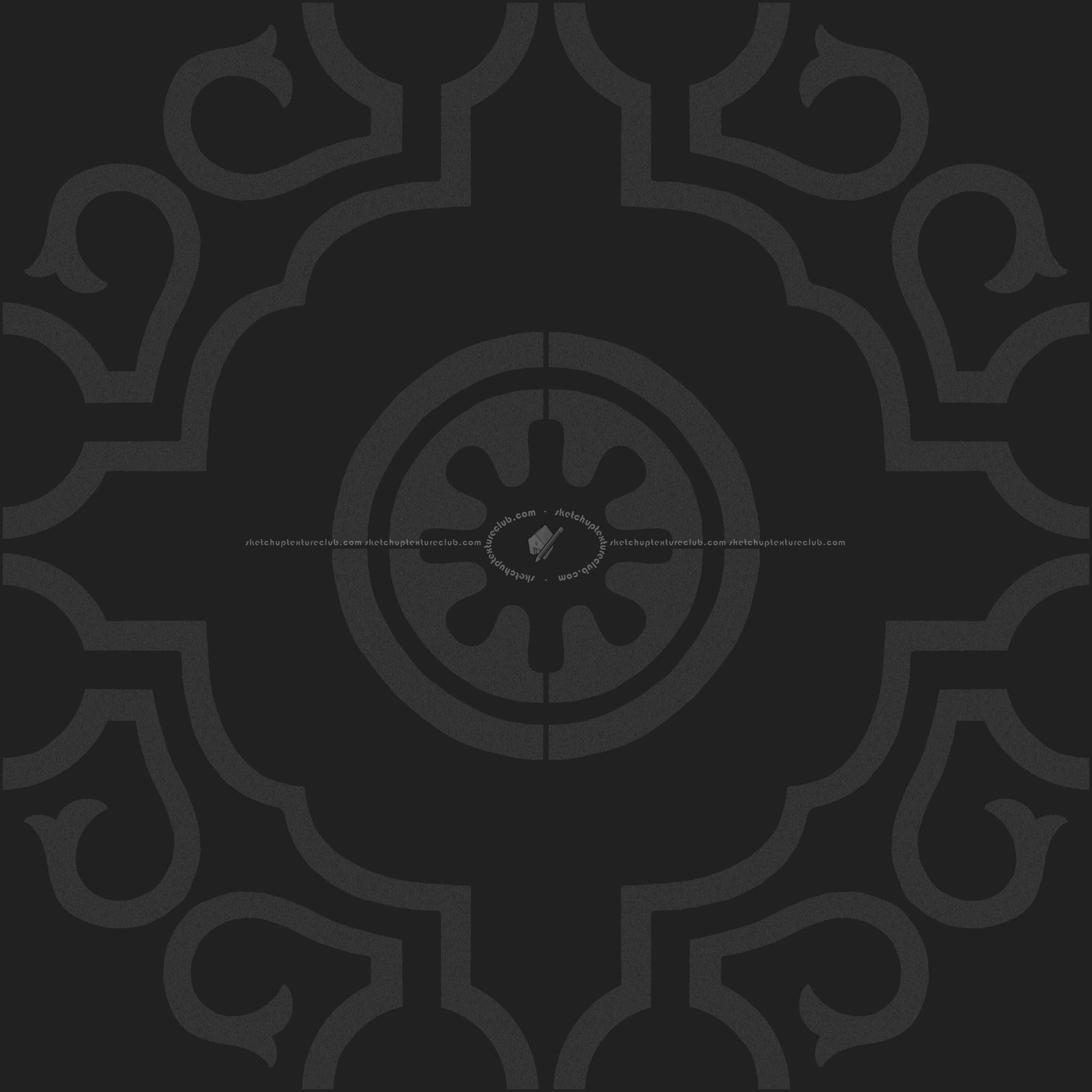 Textures   -   ARCHITECTURE   -   TILES INTERIOR   -   Cement - Encaustic   -   Cement  - cementine tiles Pbr texture seamless 22107 - Specular