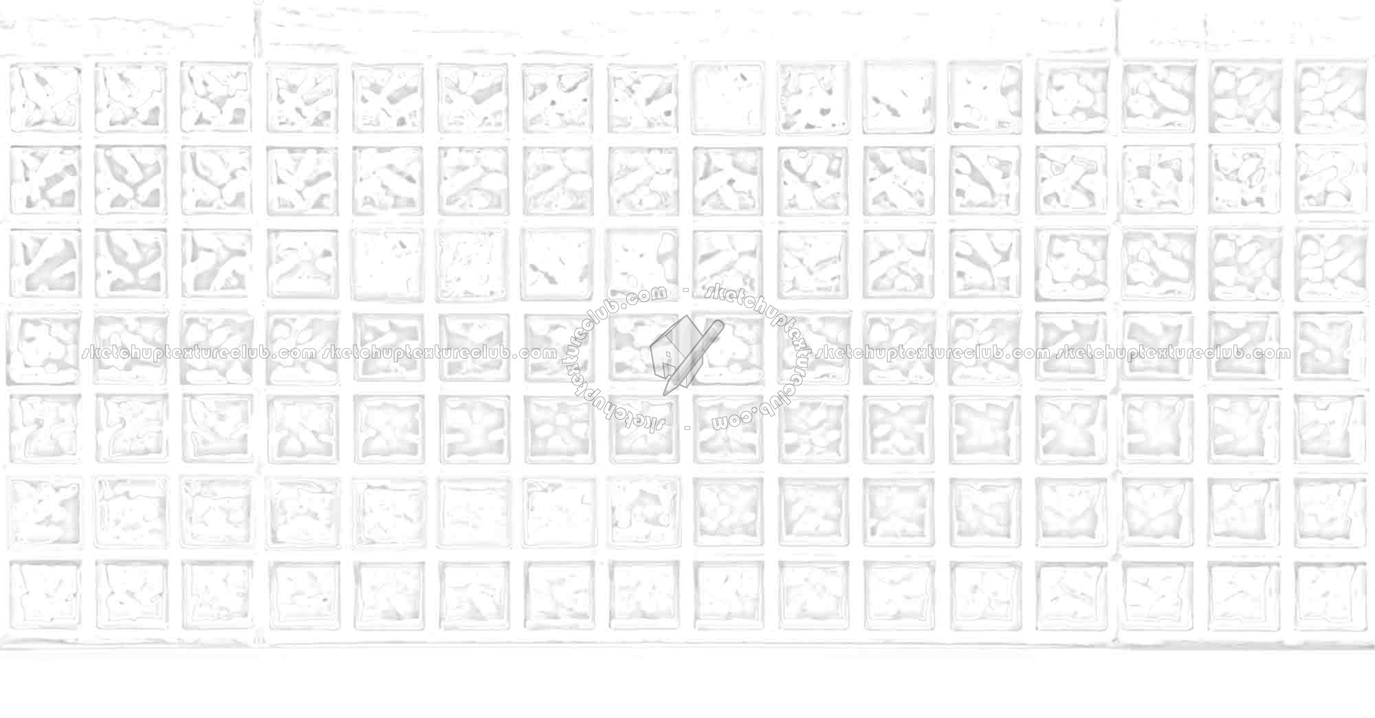 Textures   -   ARCHITECTURE   -   CONCRETE   -   Plates   -   Clean  - Concrete wall with blocks glass texture seamless 19021 - Ambient occlusion