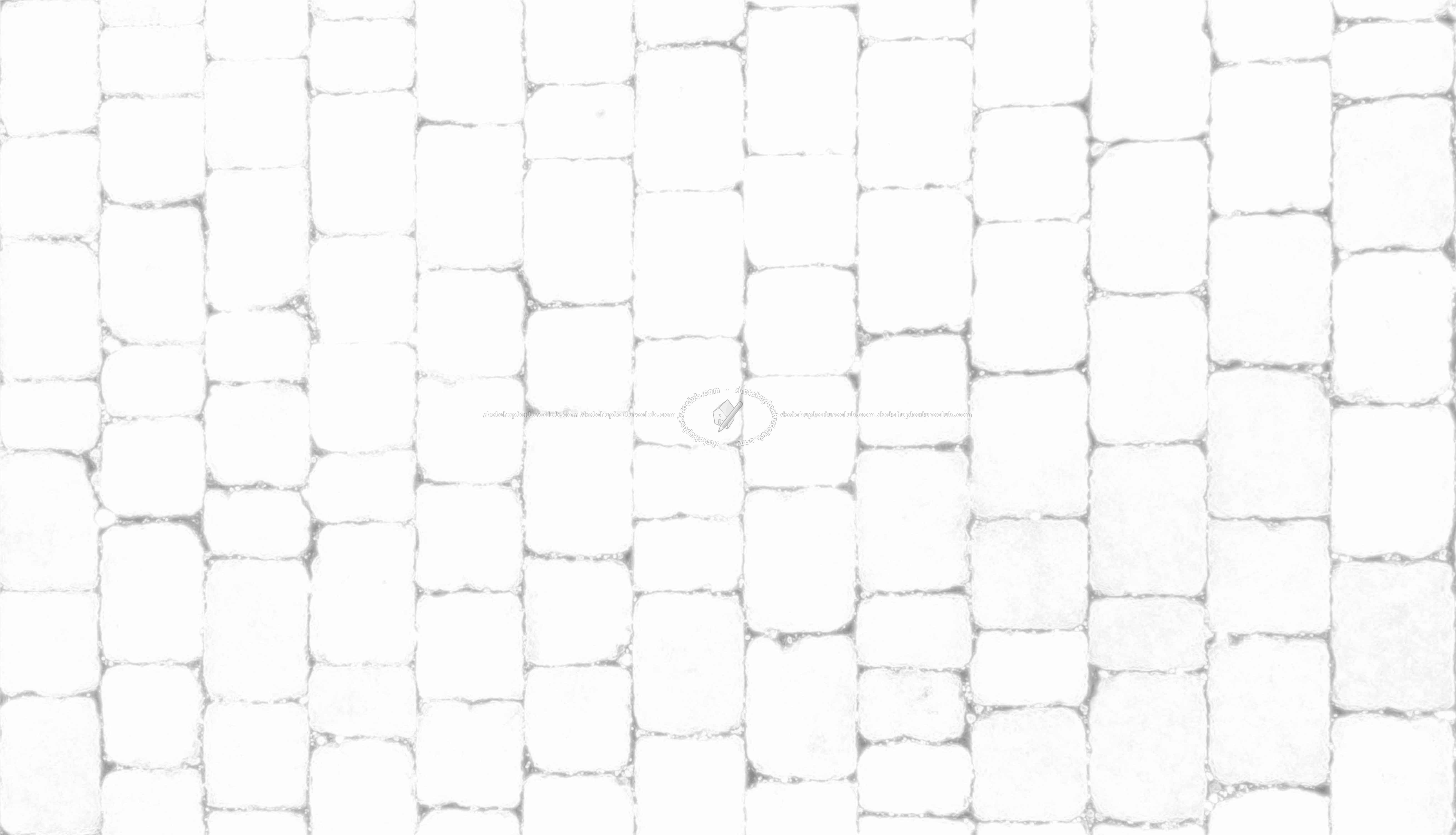 Textures   -   ARCHITECTURE   -   ROADS   -   Paving streets   -   Cobblestone  - Street paving cobblestone texture seamless 18097 - Ambient occlusion