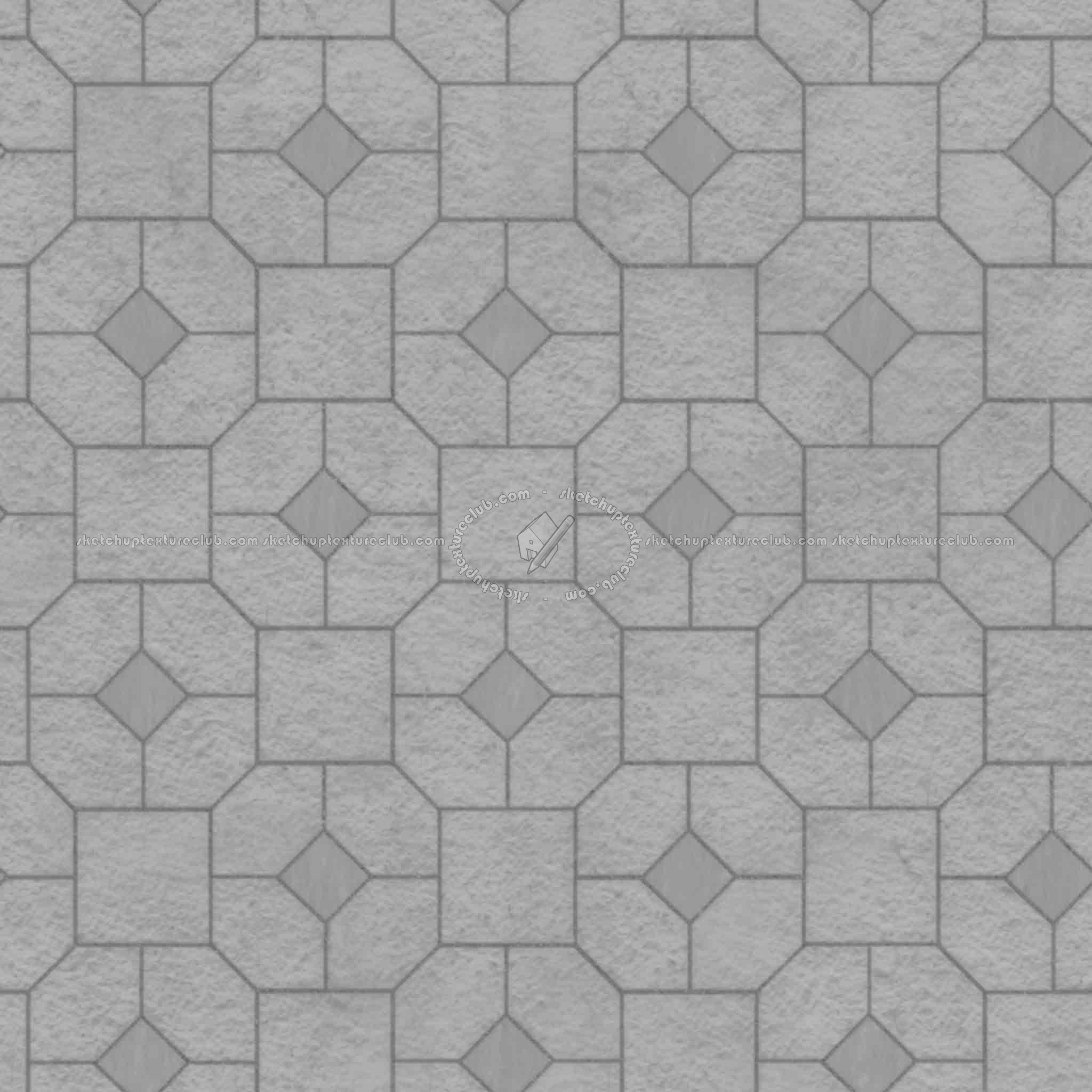 Textures   -   ARCHITECTURE   -   PAVING OUTDOOR   -   Pavers stone   -   Blocks mixed  - Pavers stone mixed size texture seamless 06202 - Displacement