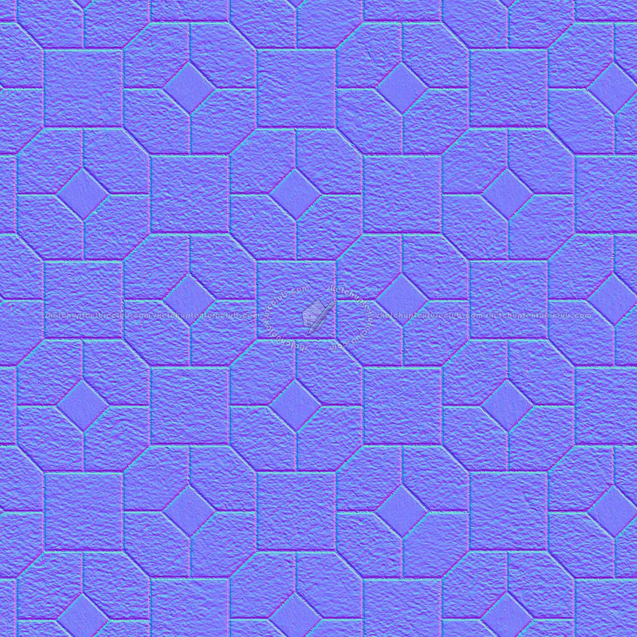 Textures   -   ARCHITECTURE   -   PAVING OUTDOOR   -   Pavers stone   -   Blocks mixed  - Pavers stone mixed size texture seamless 06202 - Normal