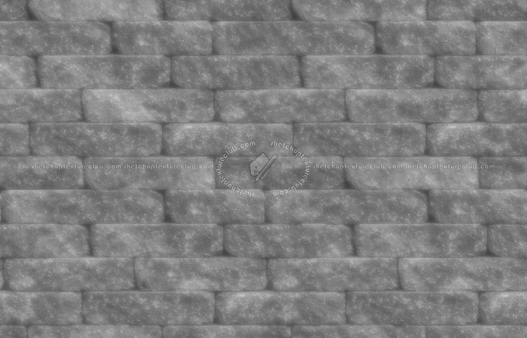 Textures   -   ARCHITECTURE   -   STONES WALLS   -   Stone blocks  - Retaining wall stone blocks texture seamless 20887 - Displacement