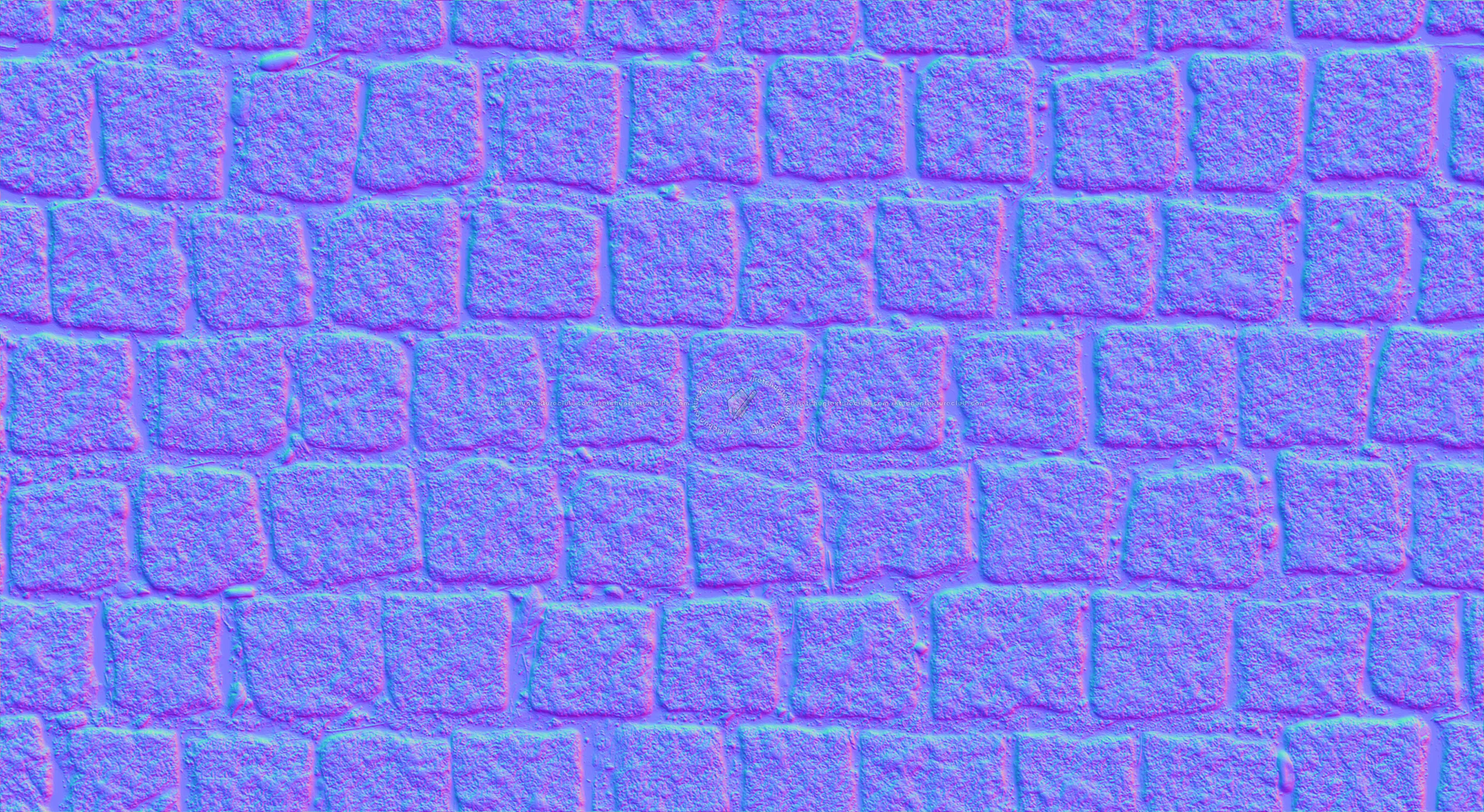 Textures   -   ARCHITECTURE   -   ROADS   -   Paving streets   -   Cobblestone  - Street paving cobblestone texture seamless 19350 - Normal